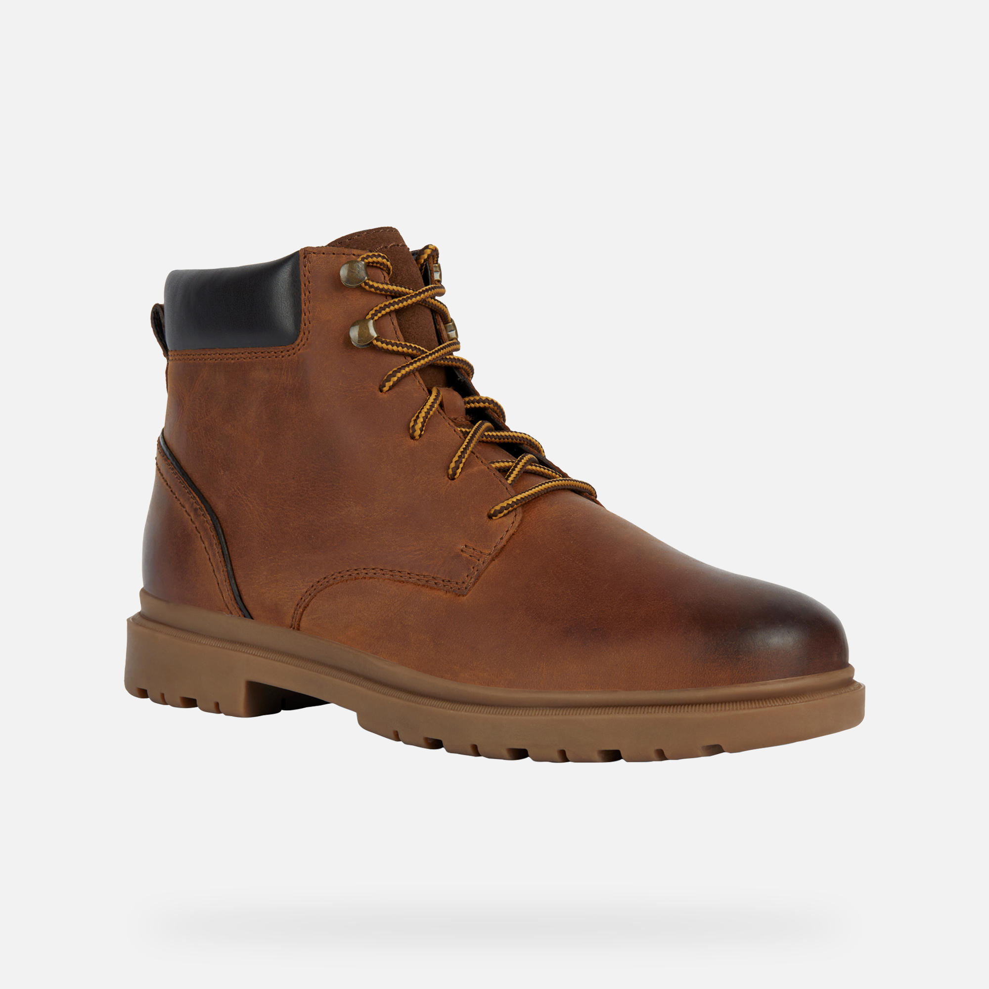 Brown men&#039;s ankle shoes Geox Andalo - Men&#039;s