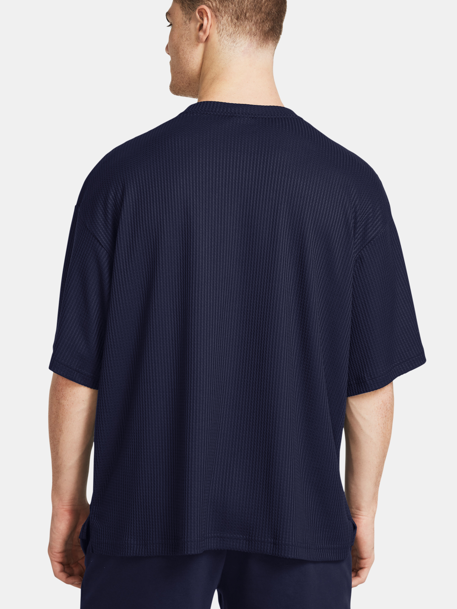 Tmavomodré športové tričko Under Armour UA Rival Waffle Crew