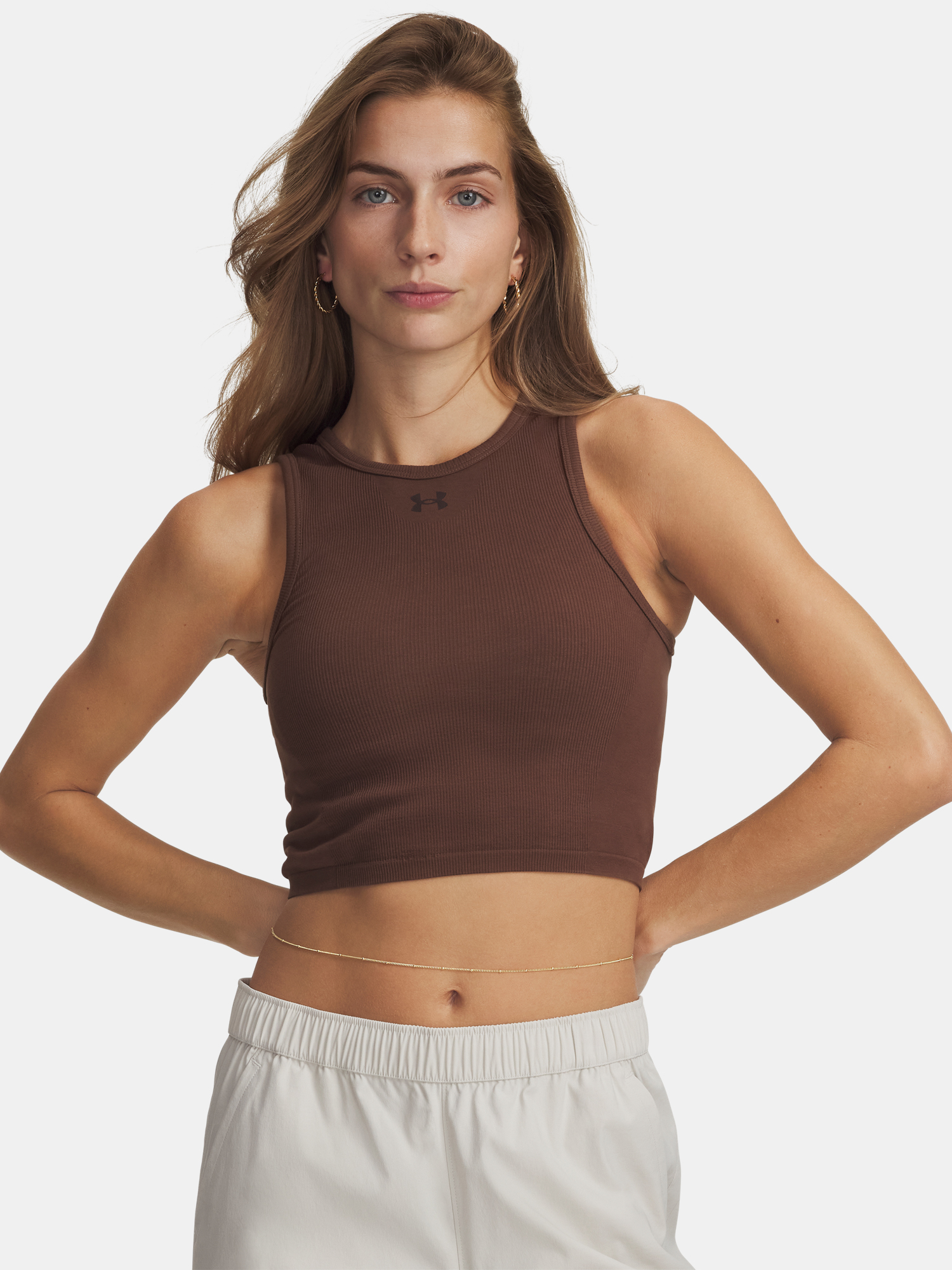 Under Armour Seamless Cotton Hand Tank Tank-BRN - Women's