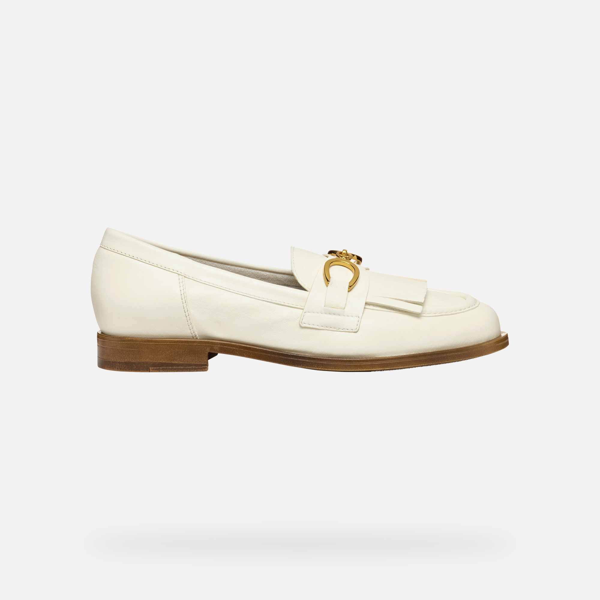 Cream women&#039;s moccasins Geox Prometya - Women&#039;s