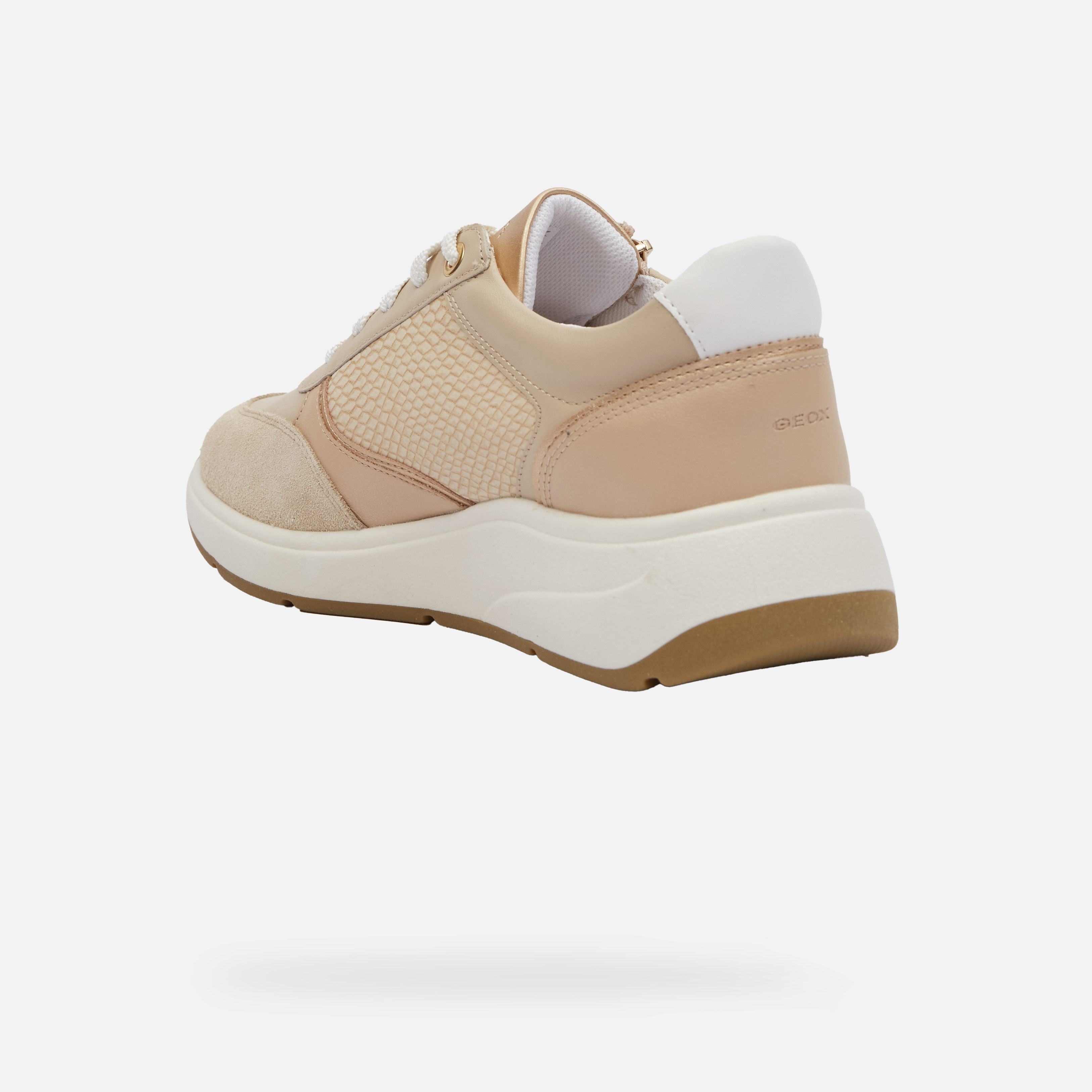 Beige women's sneakers Geox Cristael - Women's