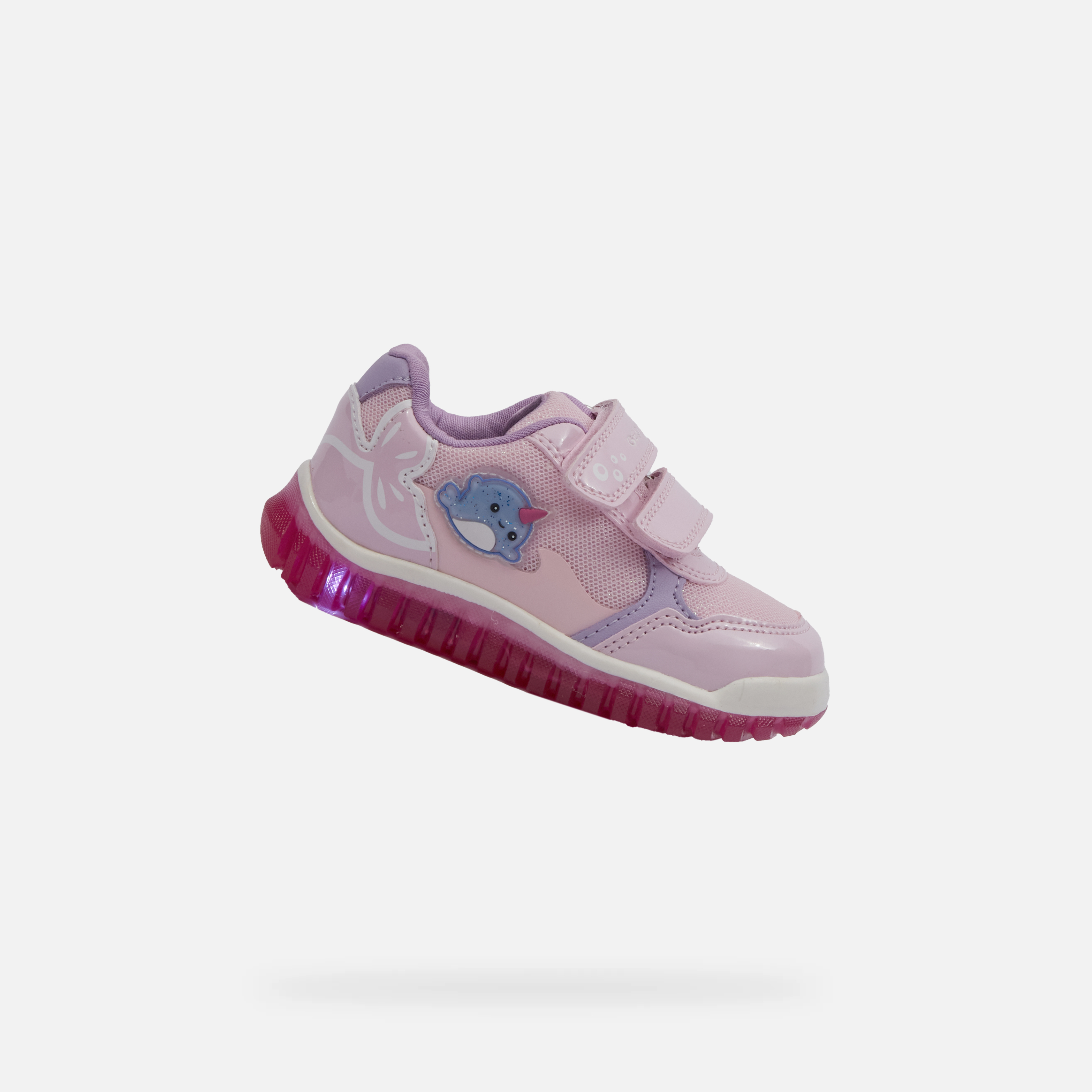 Pink Girls Sneakers Geox Lightyloo - Girls