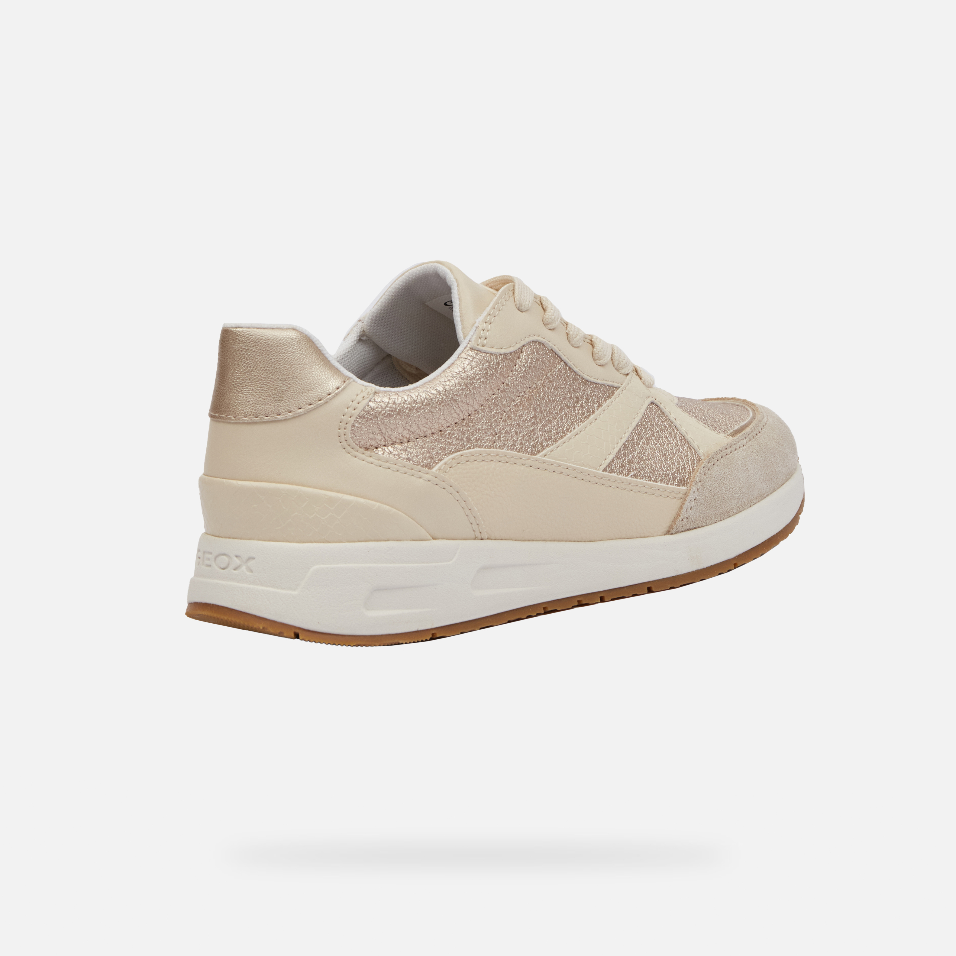 Cream women's sneakers Geox Bulmya - Women's