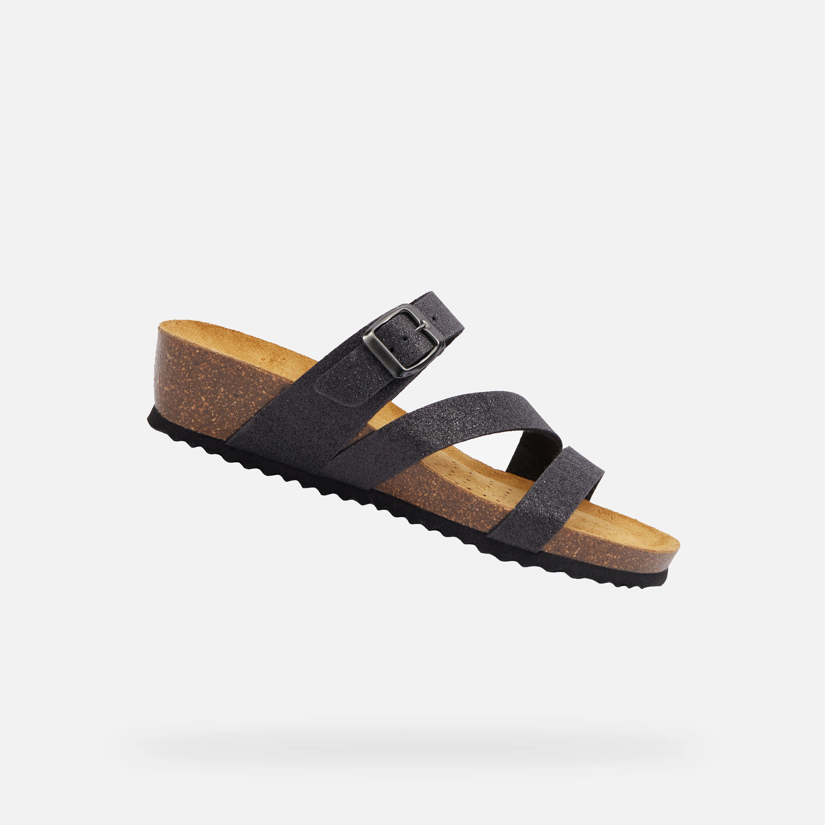 Black women&#039;s slippers Geox New Sthellae - Women&#039;s