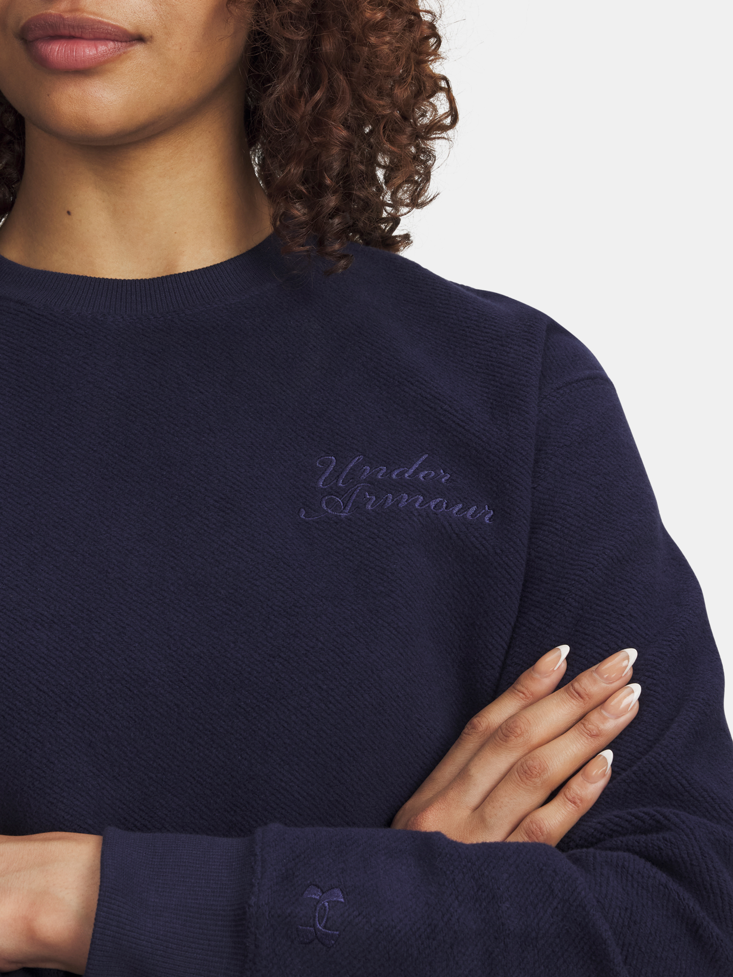 Women's sweatshirt Under Armour Icon Terry Varsity Crew-BLU - Women's