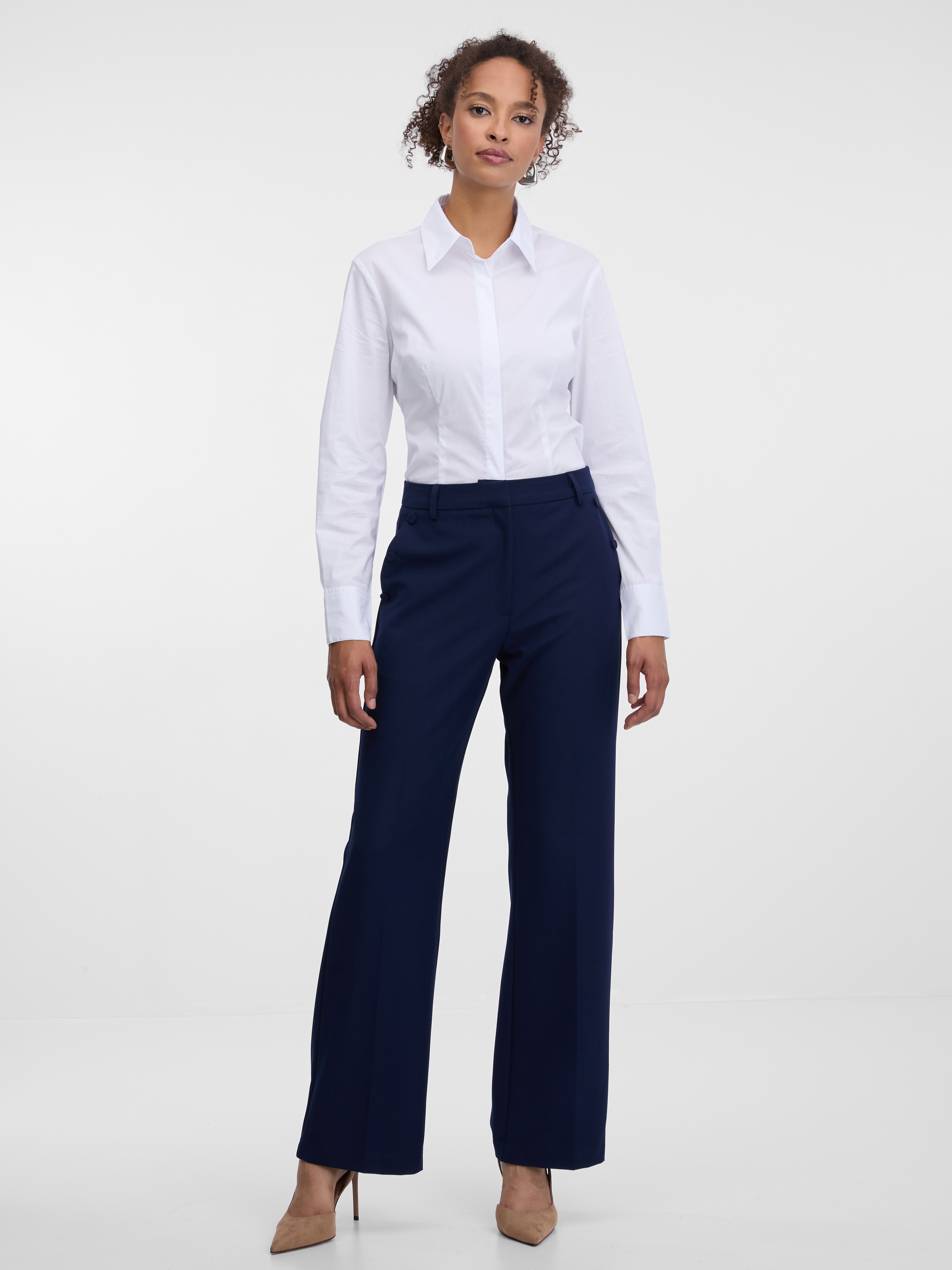Dark blue women's trousers ORSAY - Women's