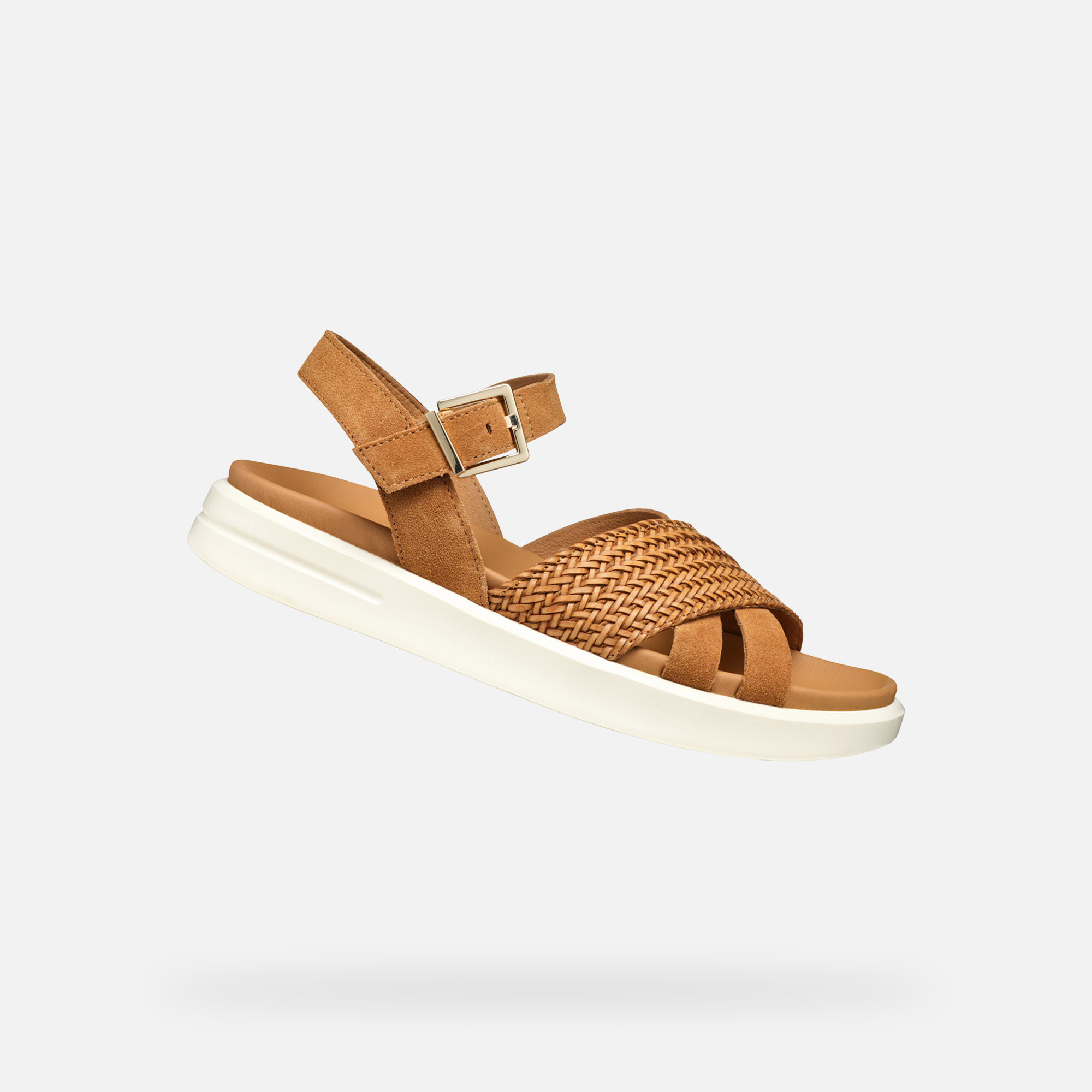 Brown women&#039;s sandals Geox XAN2S - Women&#039;s