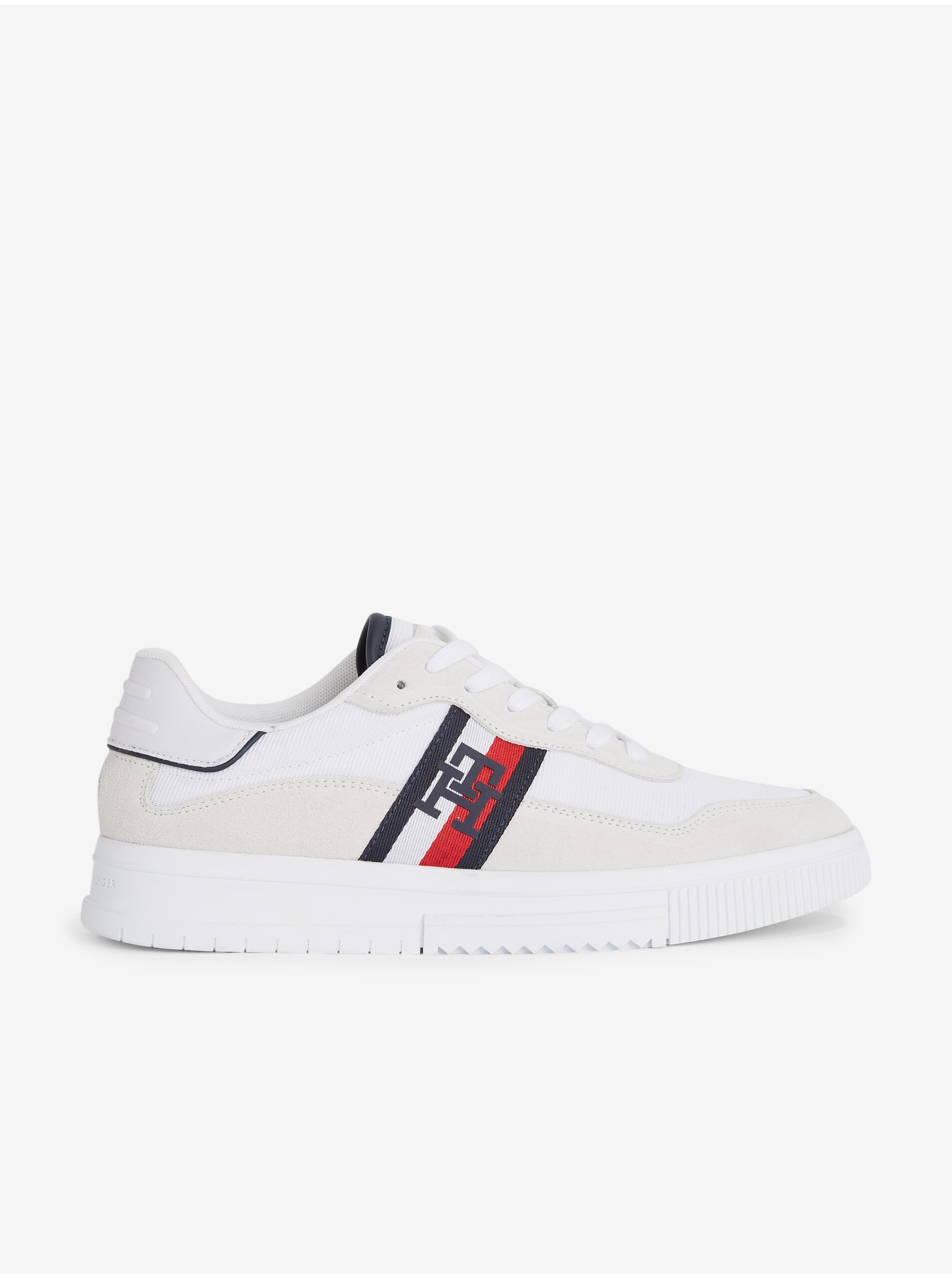 Men's cream sneakers with suede details Tommy Hilfiger - Men's