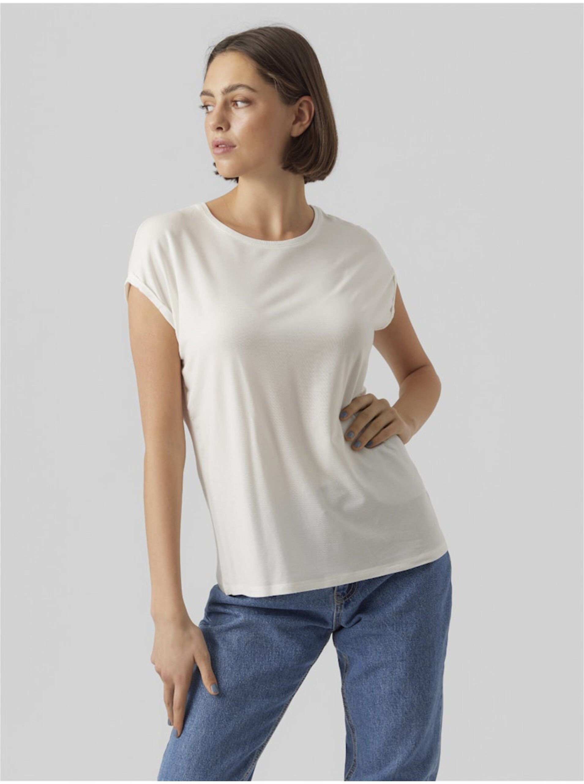 White women's T-shirt Vero Moda Ava - Women