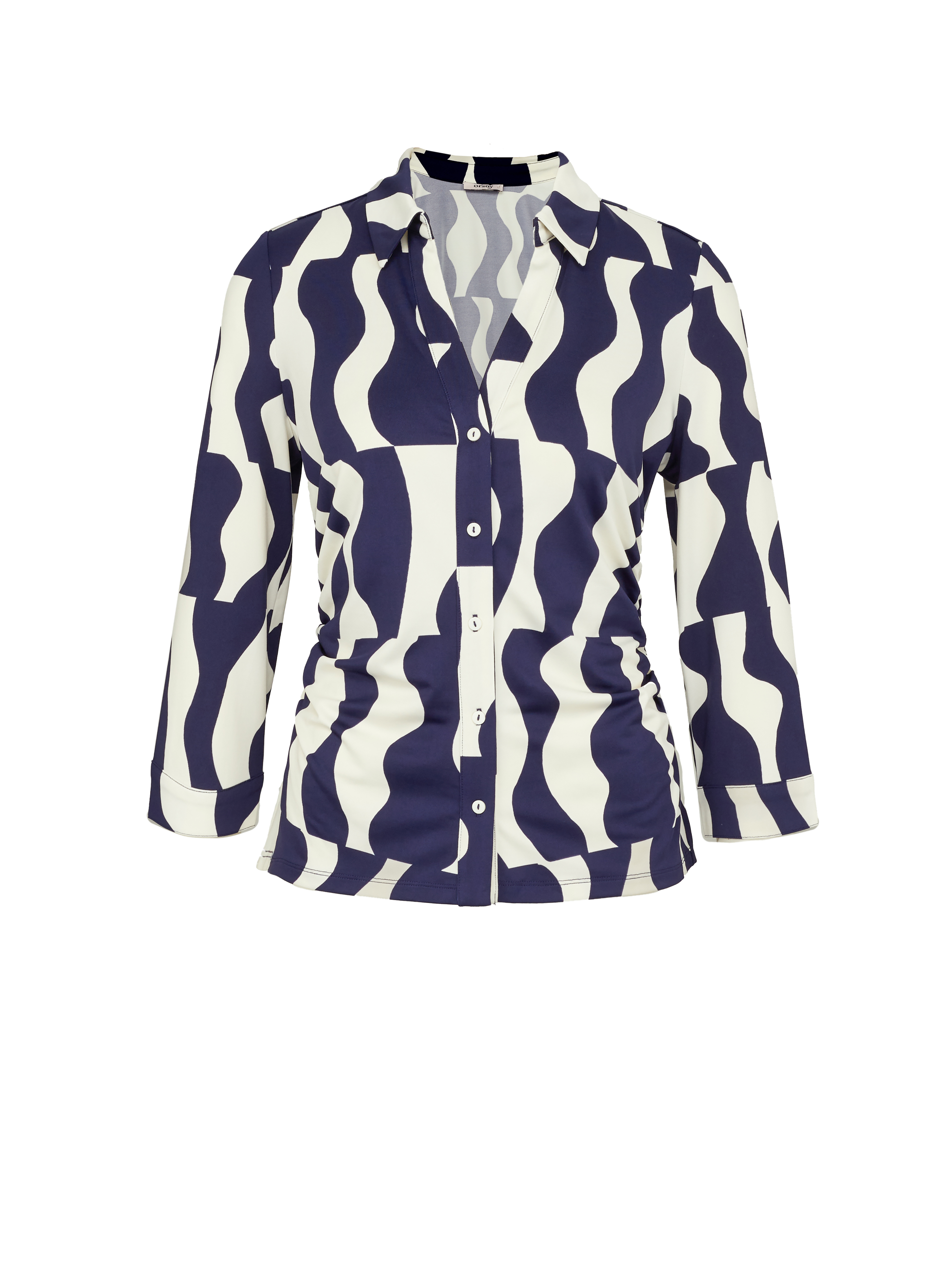 Dark blue women's blouse with collar ORSAY - Women's