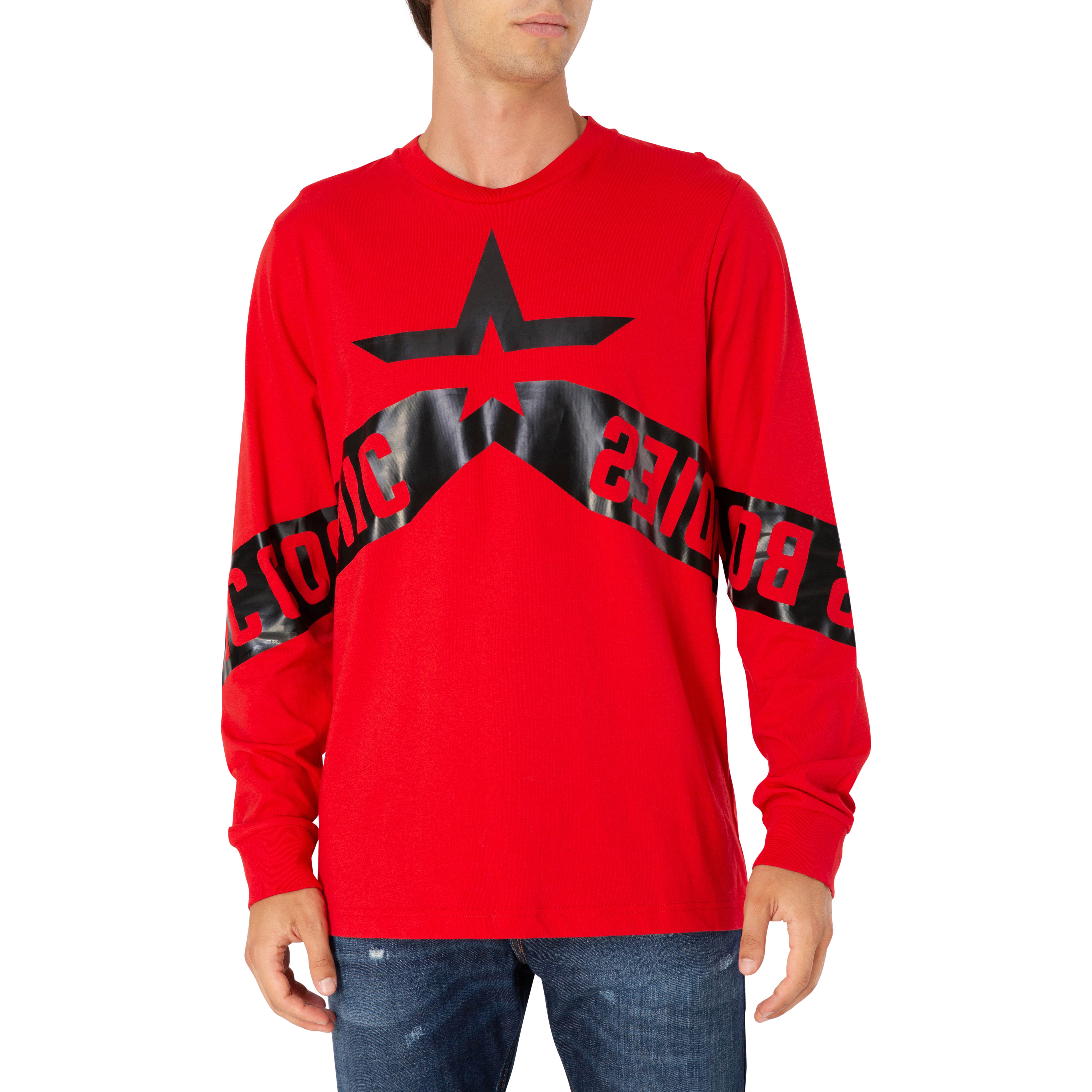 Diesel Tričko T-Just-Ls-Star Pullover - Pánské