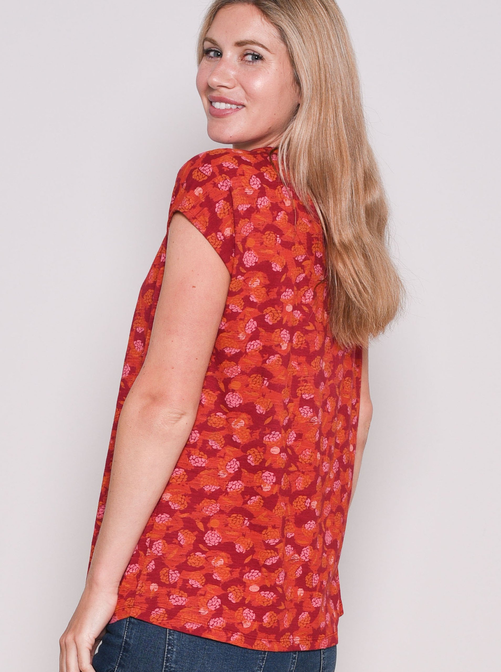 Red patterned T-shirt Brakeburn - Women