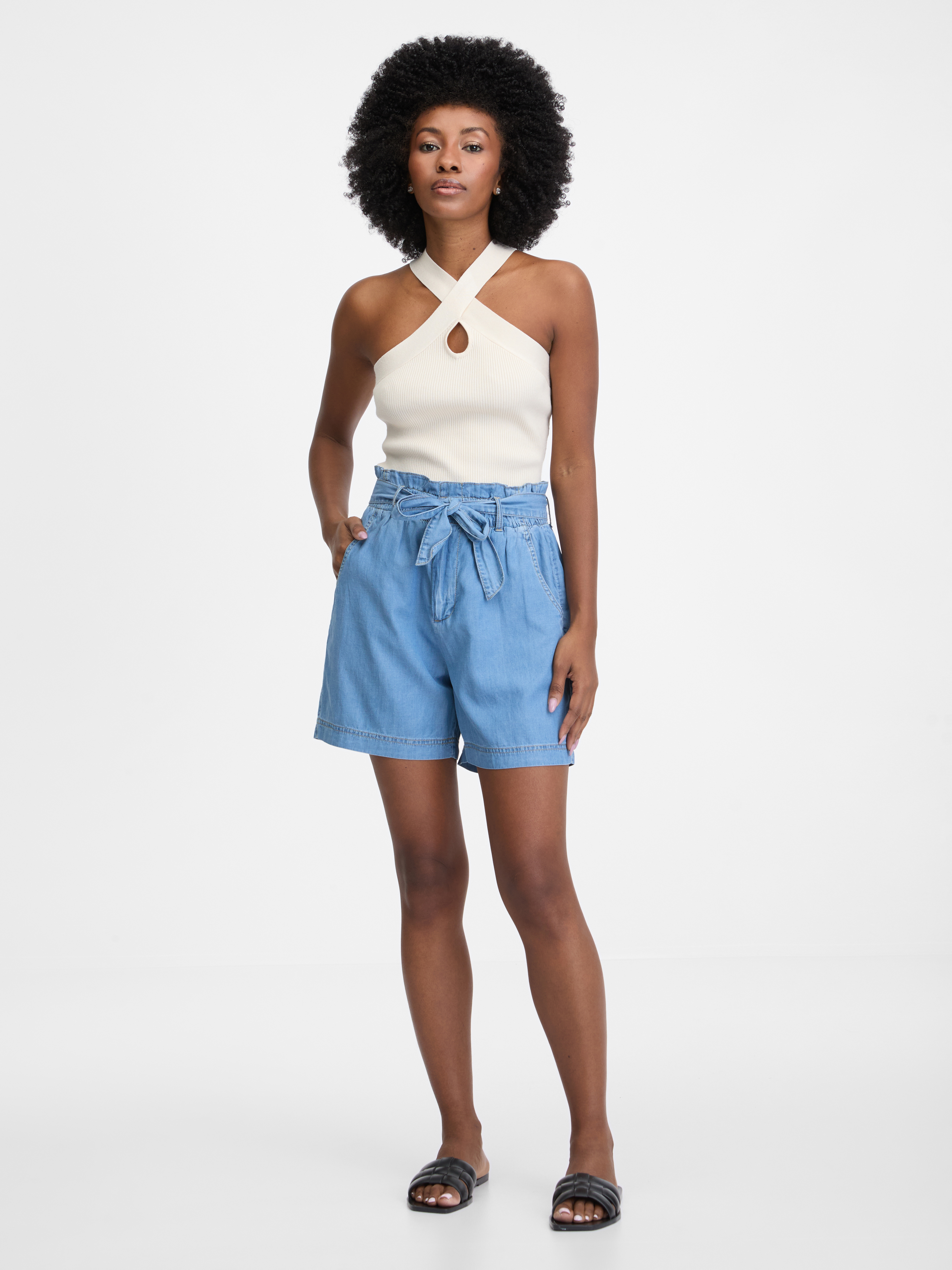 Orsay Blue Women's Denim Shorts - Women's