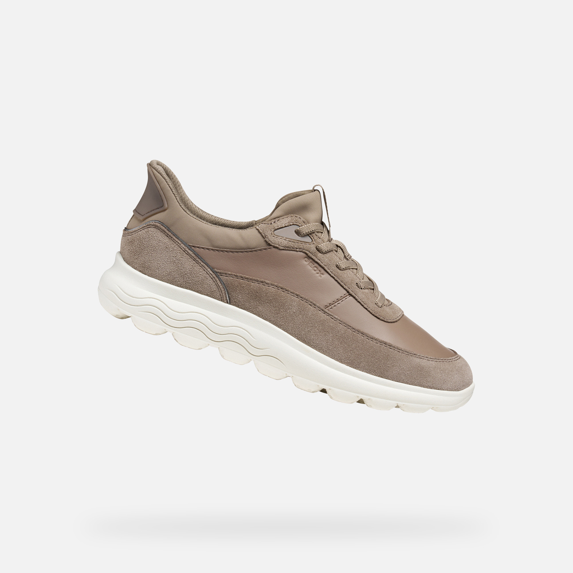 Beige womens sneakers Geox Spherica Plus - Womens