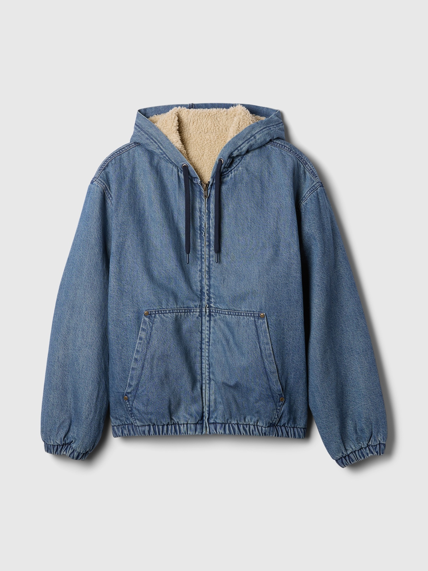 GAP Denim oversize sherpa sweatshirt - Men&#039;s