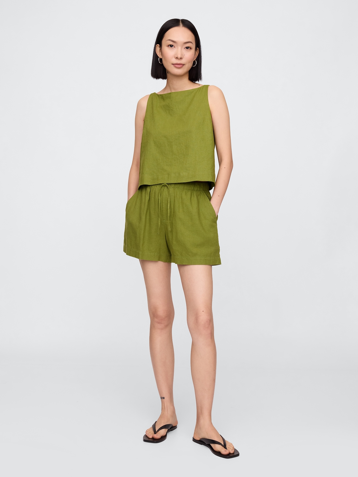 Ленени шорти GAP - Дамски