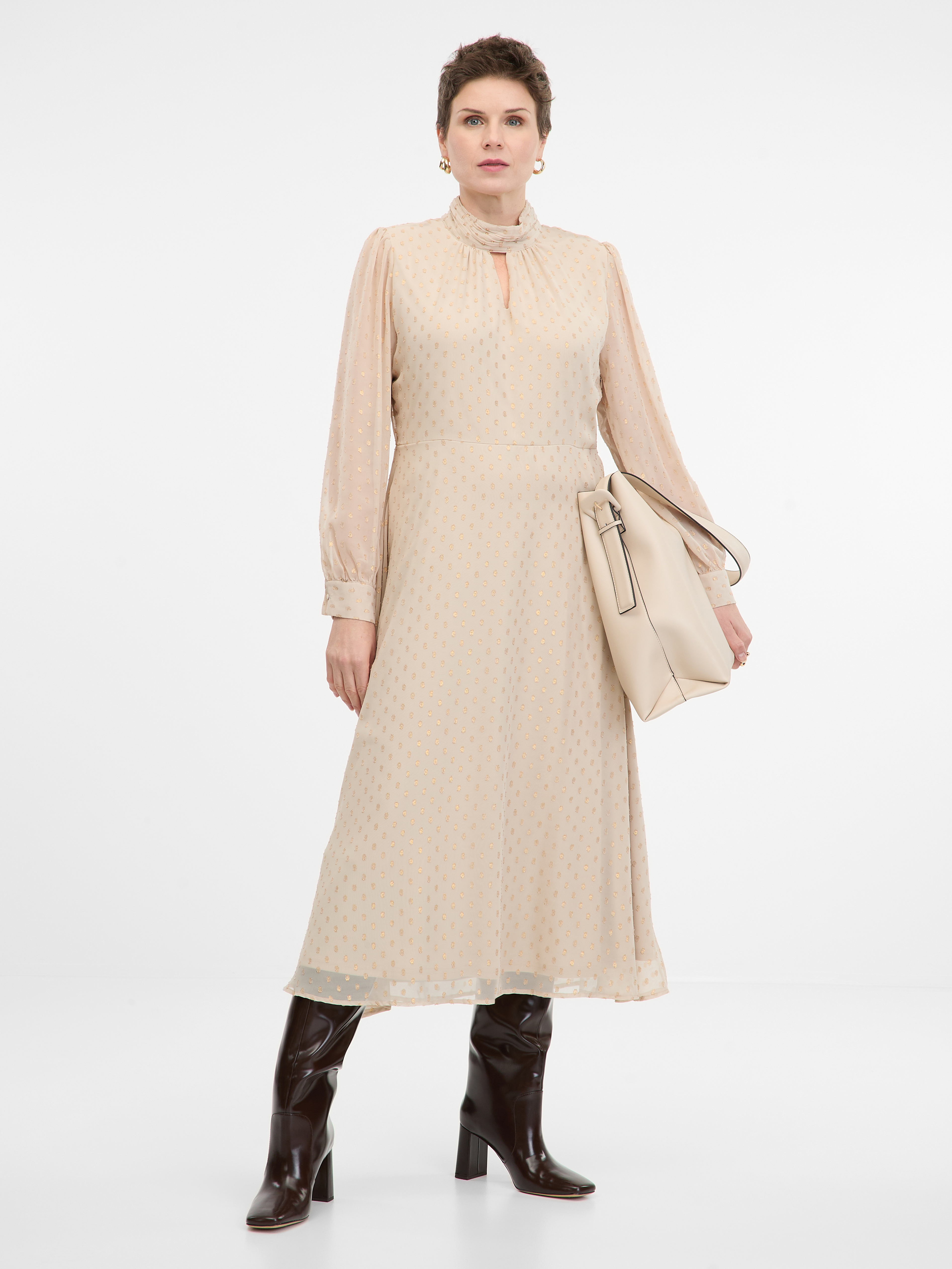 Beige women's midi dress ORSAY - Women's