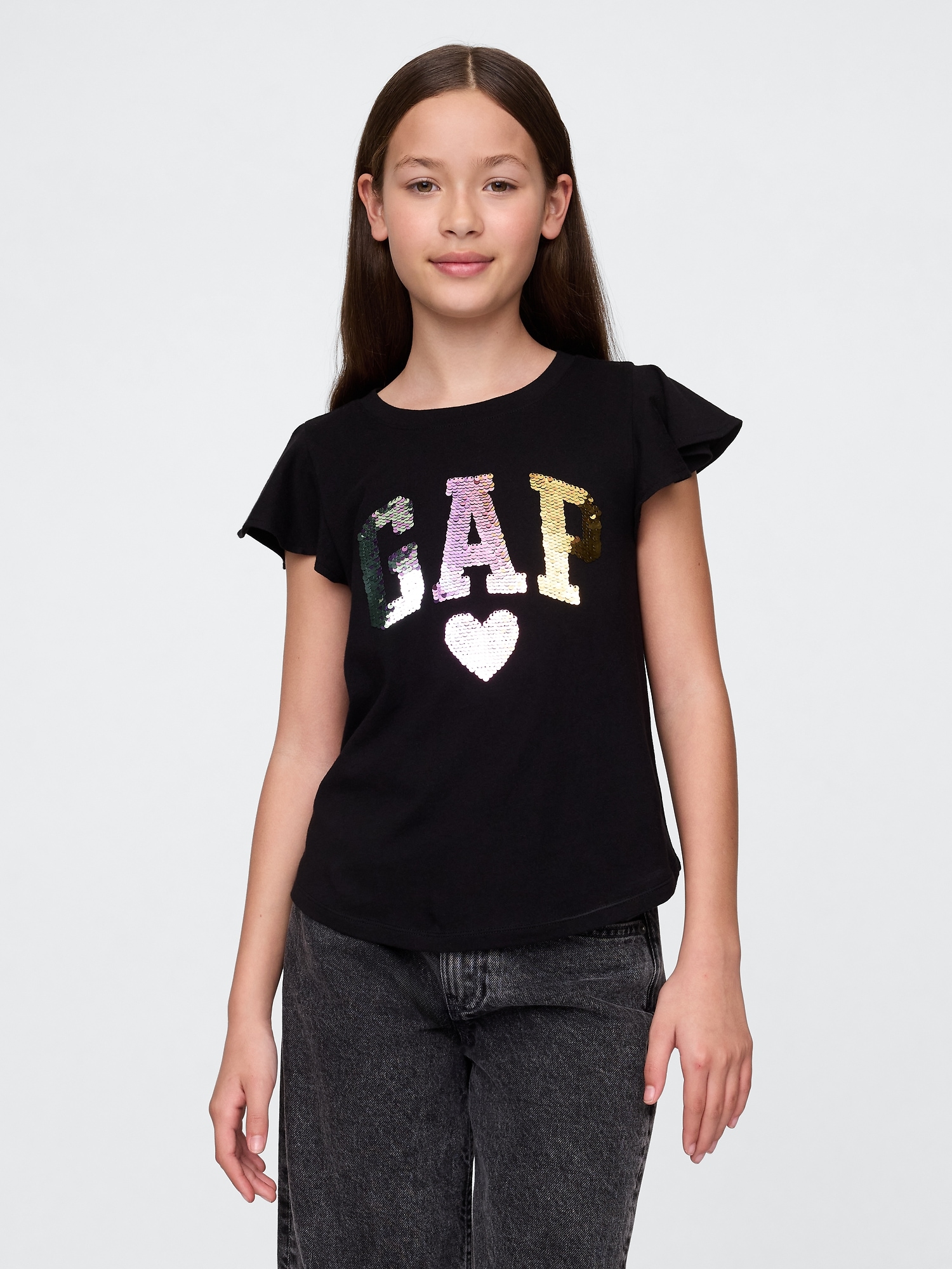 GAP Childrens T-shirt with sequins - Girls