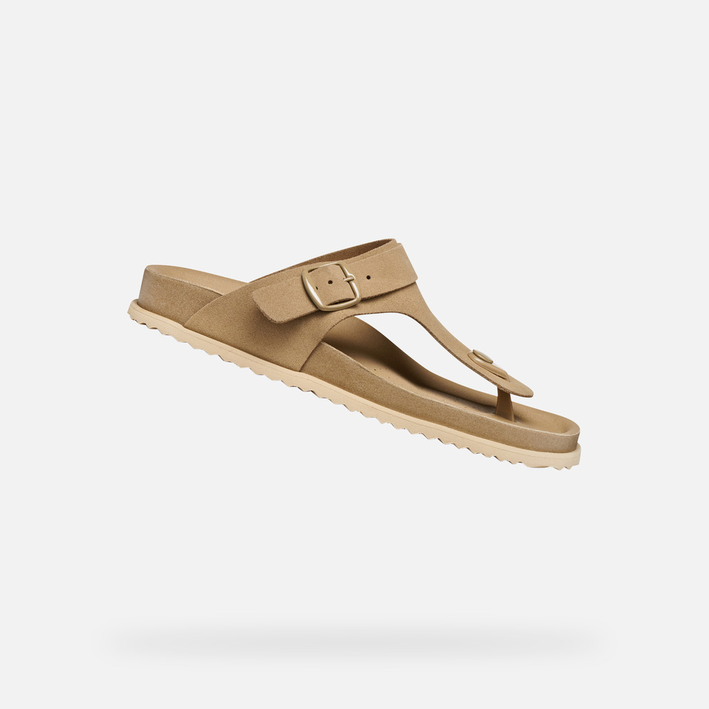Beige women's flip-flops Geox Sandybett - Women's