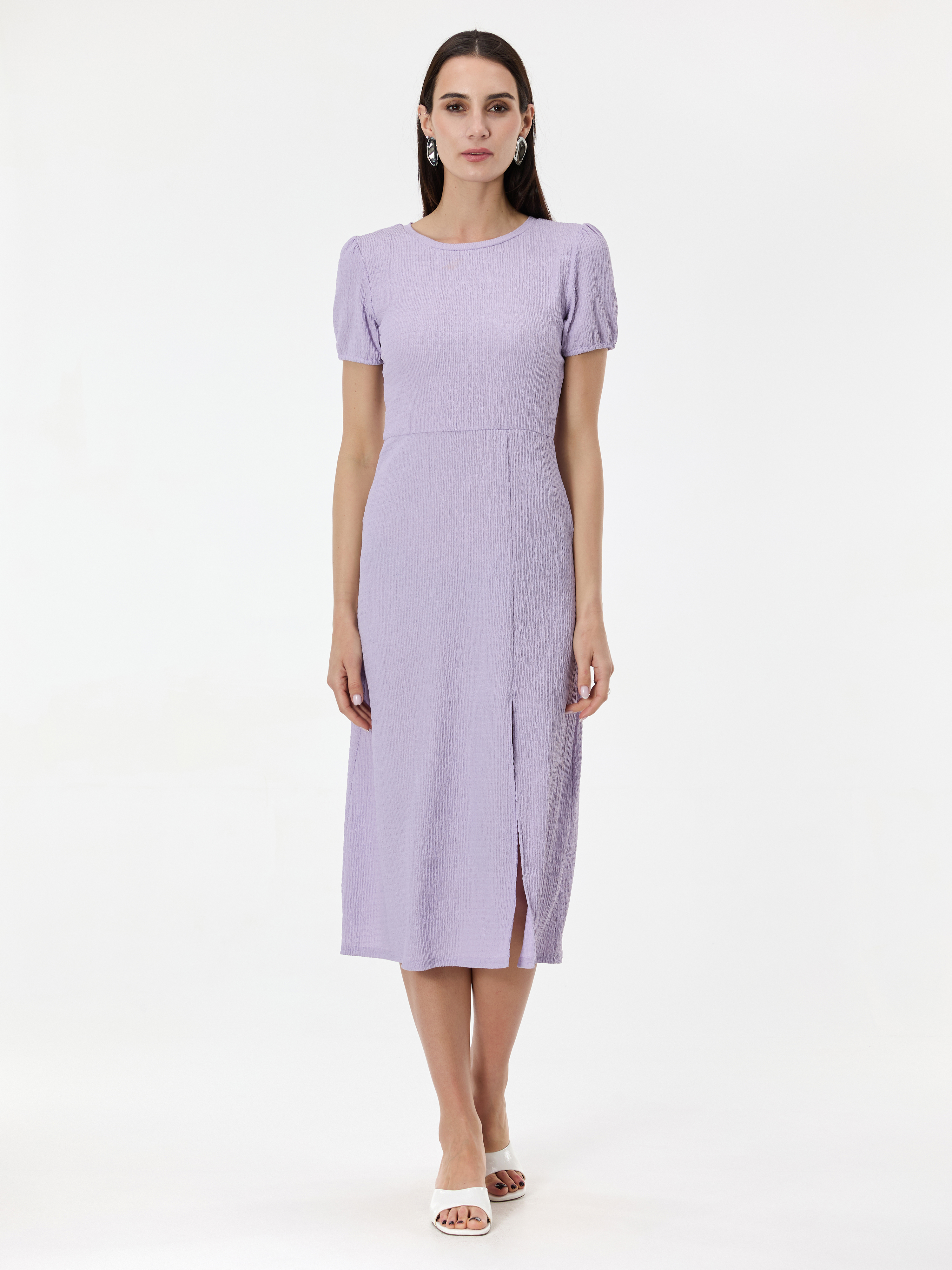 Светло лилава дамска миди рокля ORSAY