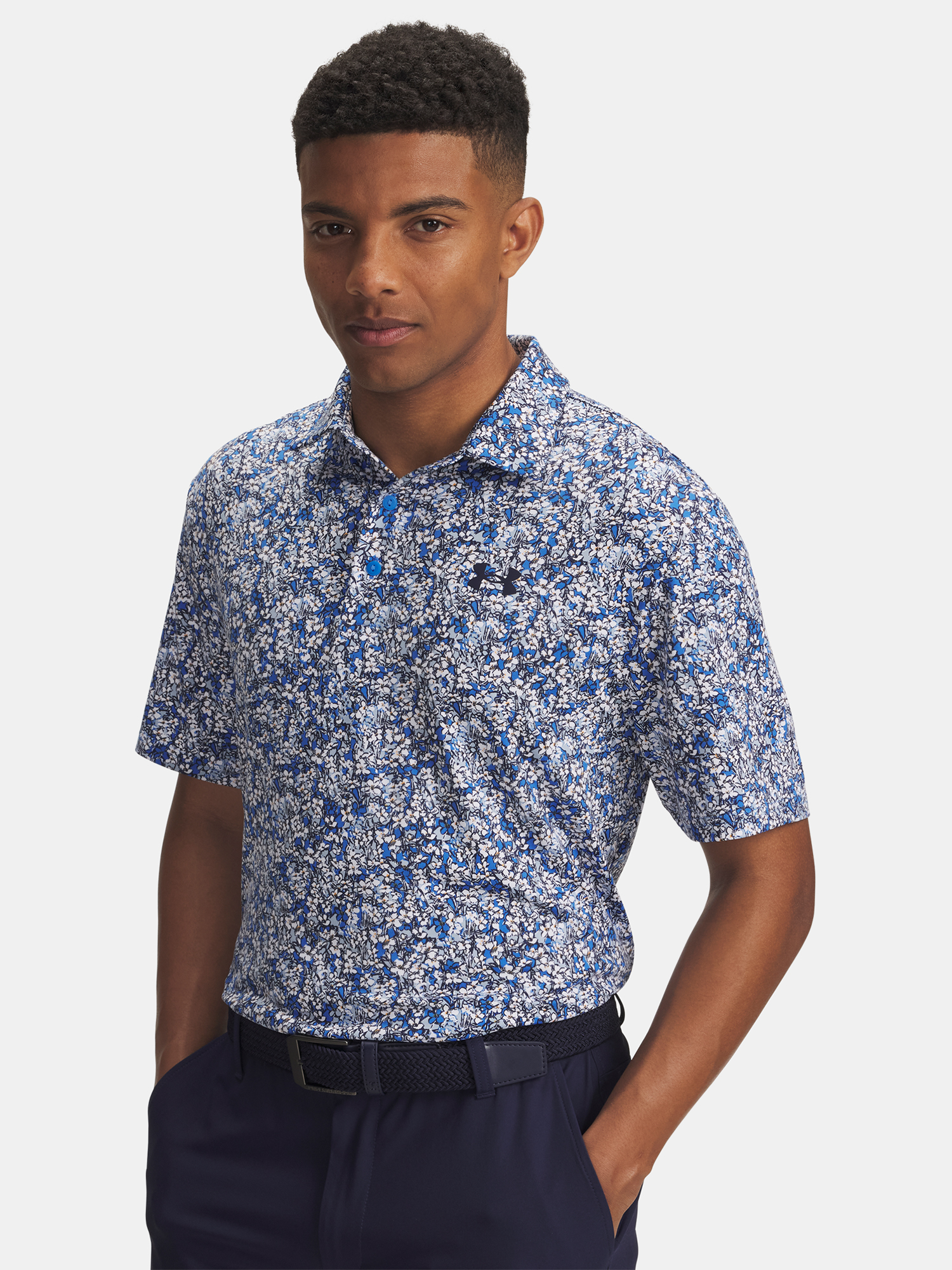 Men's T-shirt Under Armour UA Playoff 3.0 Printed Polo-BLU - Men's