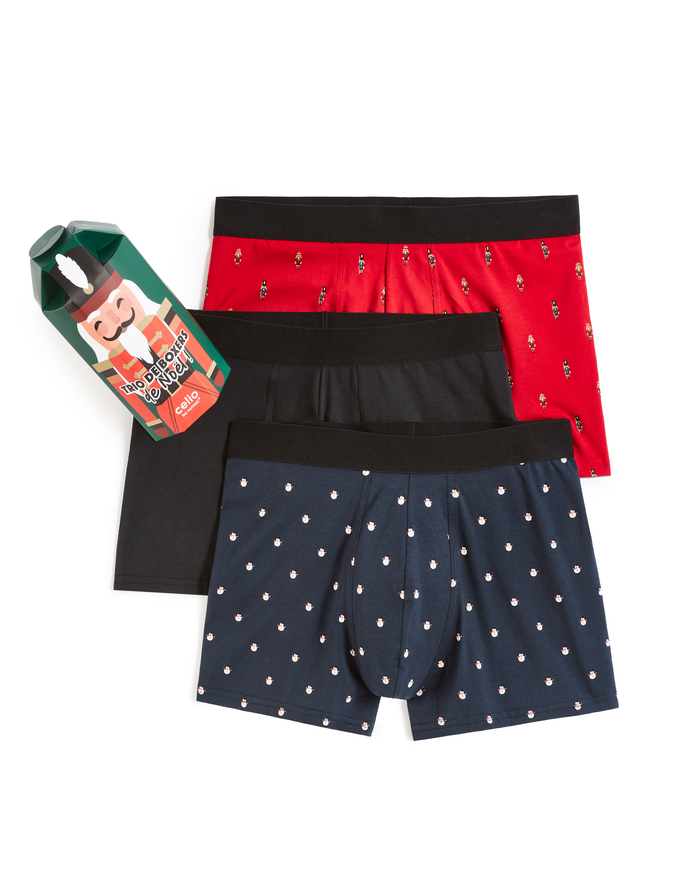 Celio Gift Set Of Boxers Nutcracker, 3pcs - Men's