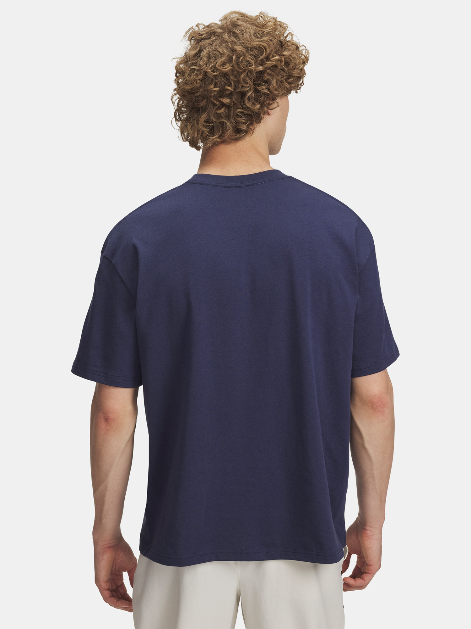 Men's Under Armour UA HWT WOVEN LABEL SS-BLU - Men's T-Shirt