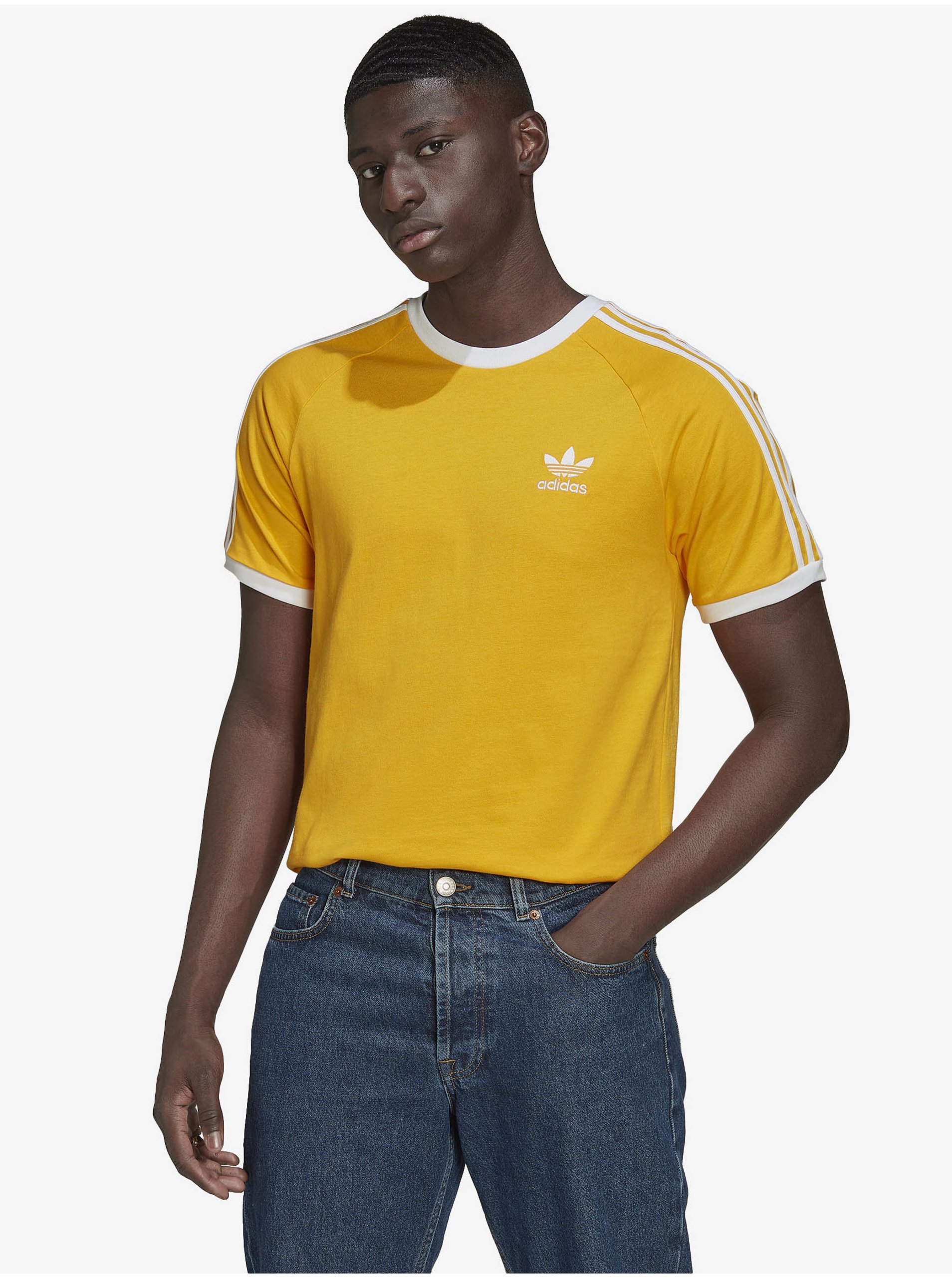 Yellow Man T-Shirt Adidas Originals 3-Stripes - Men