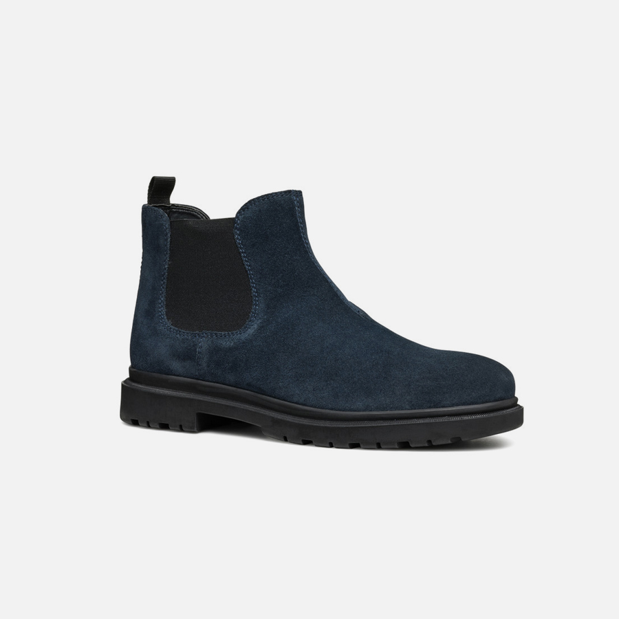 Dark blue men&#039;s ankle shoes Geox Andalo - Men&#039;s