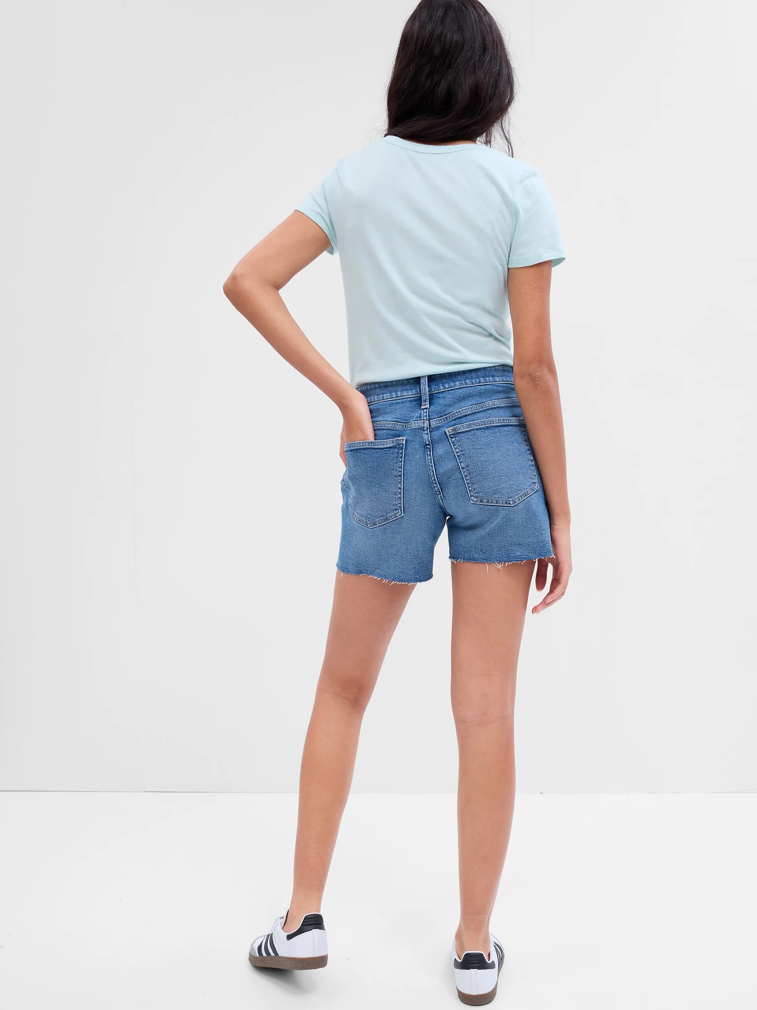 Pantaloni scurti pentru femei GAP - albastru