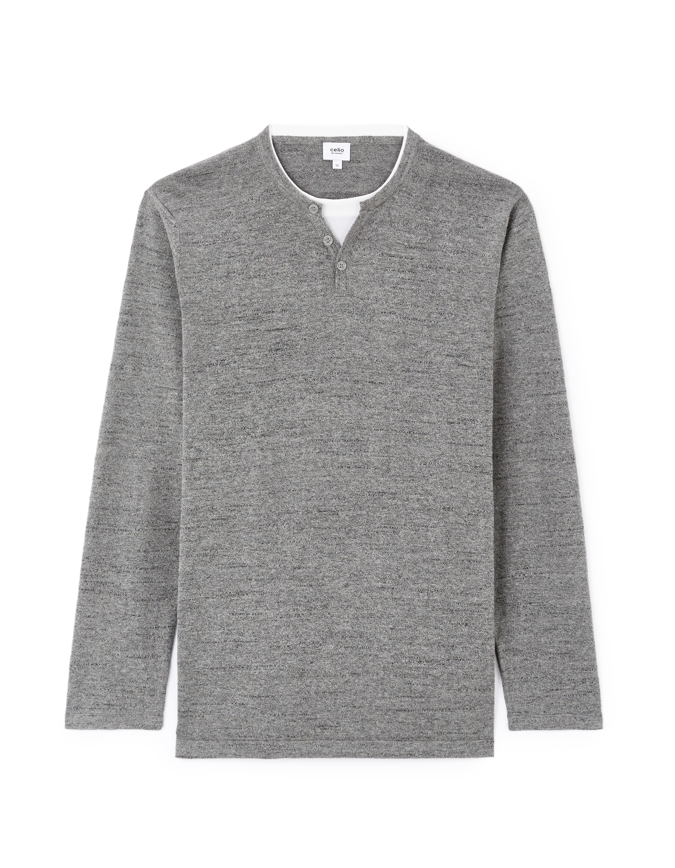 Celio Henley Gelano Sweater - Mens