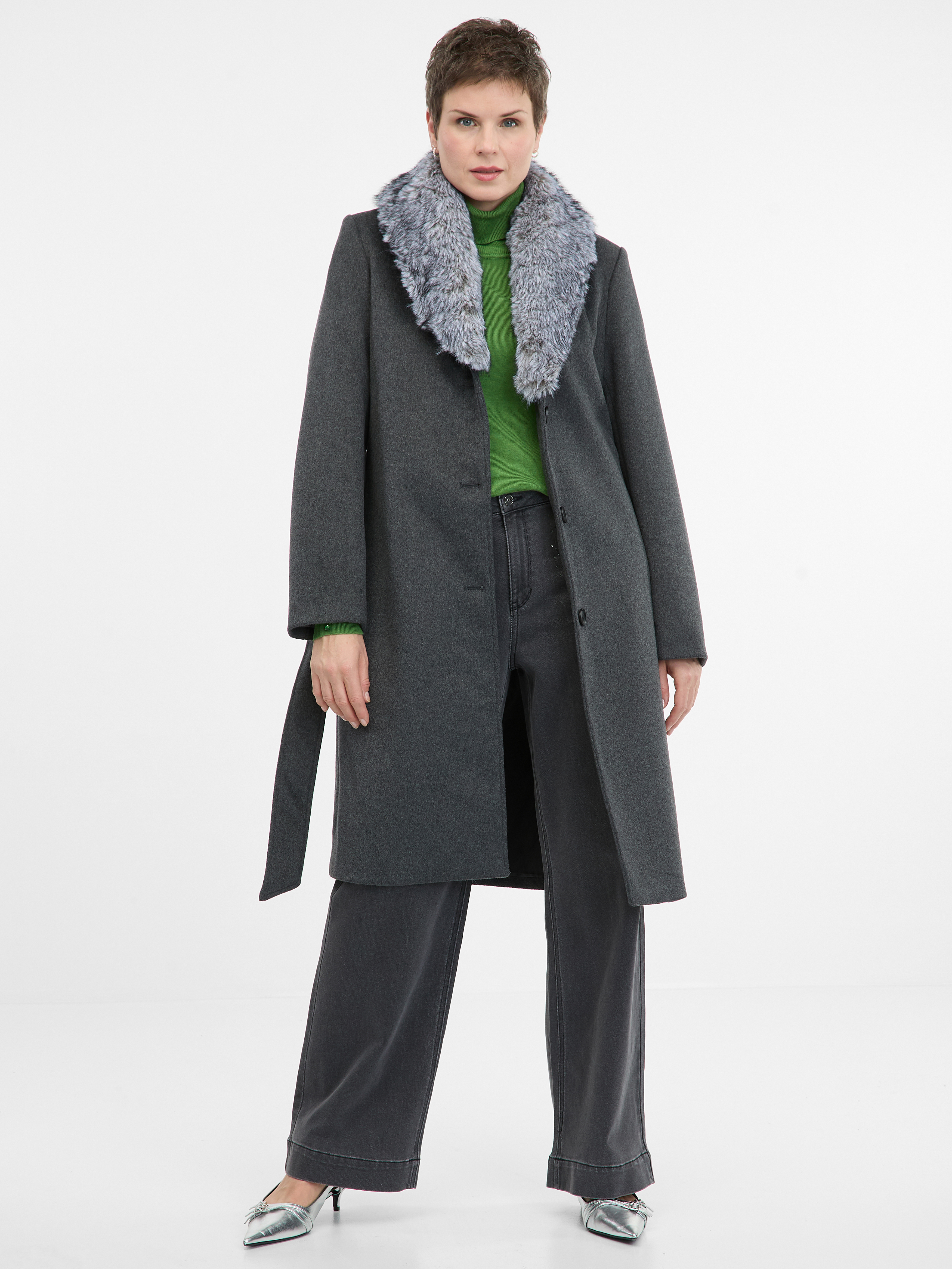 Dark grey women's coat ORSAY - Women's