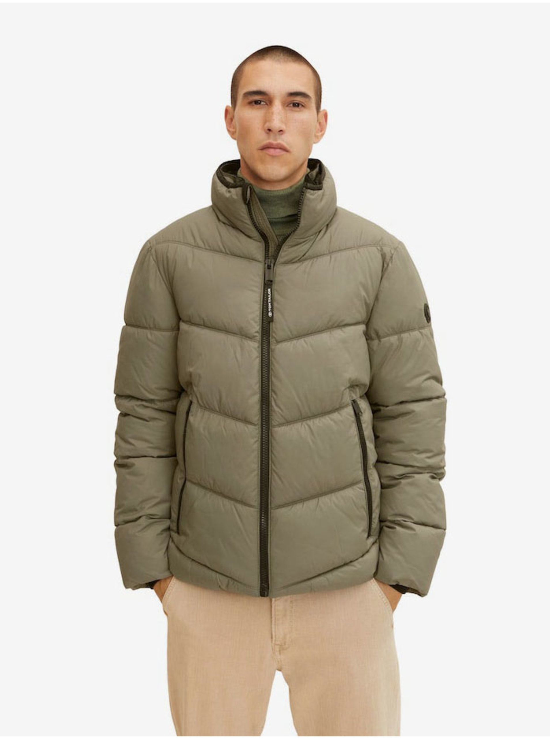 Khaki Men's Quilted Jacket Tom Tailor - Men's