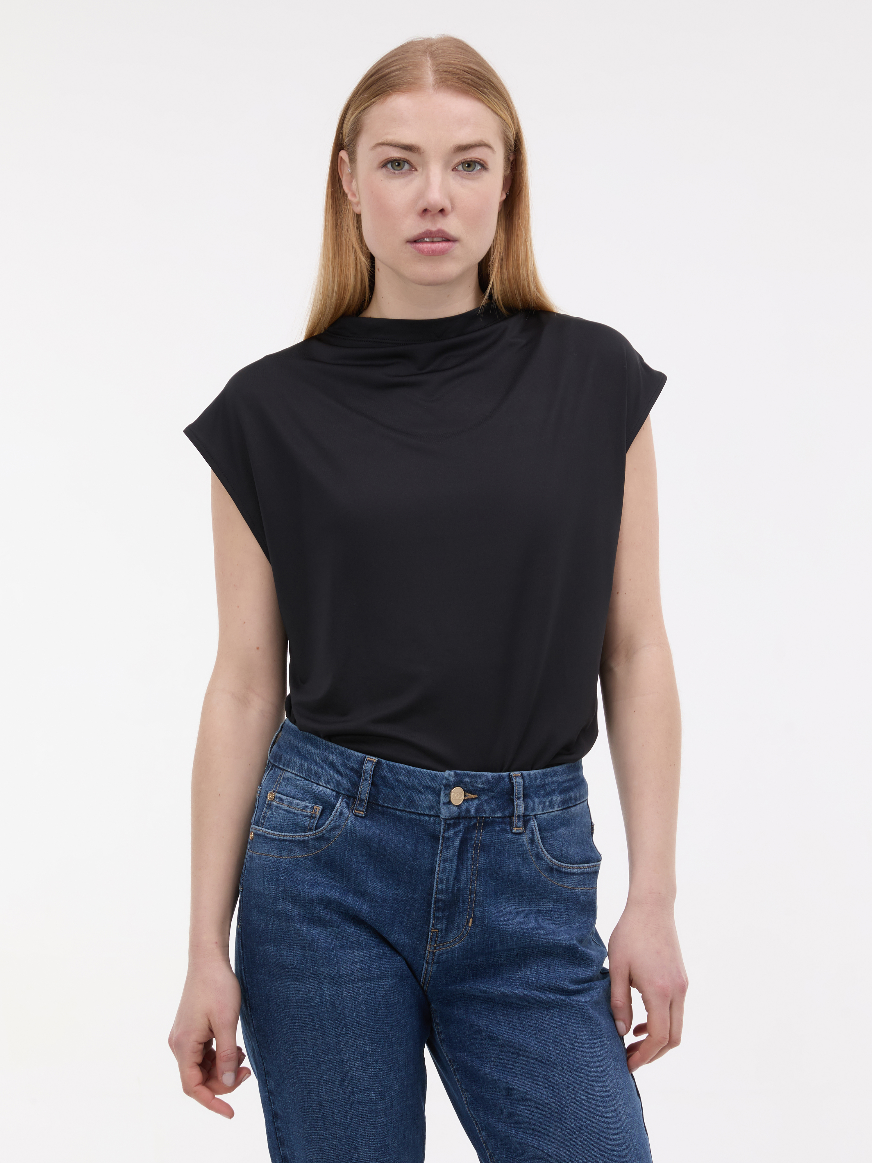 Černé dámské triko s krátkým rukávem