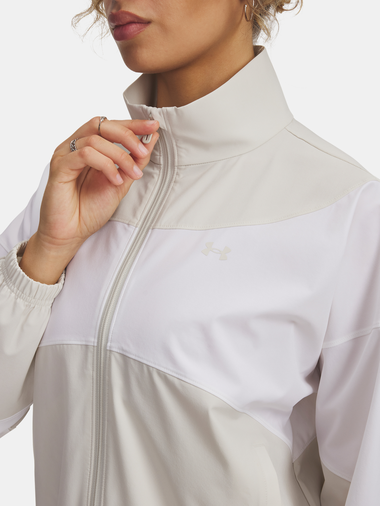 Under Armour UA Rival Woven Jacket-WHT - Ladies