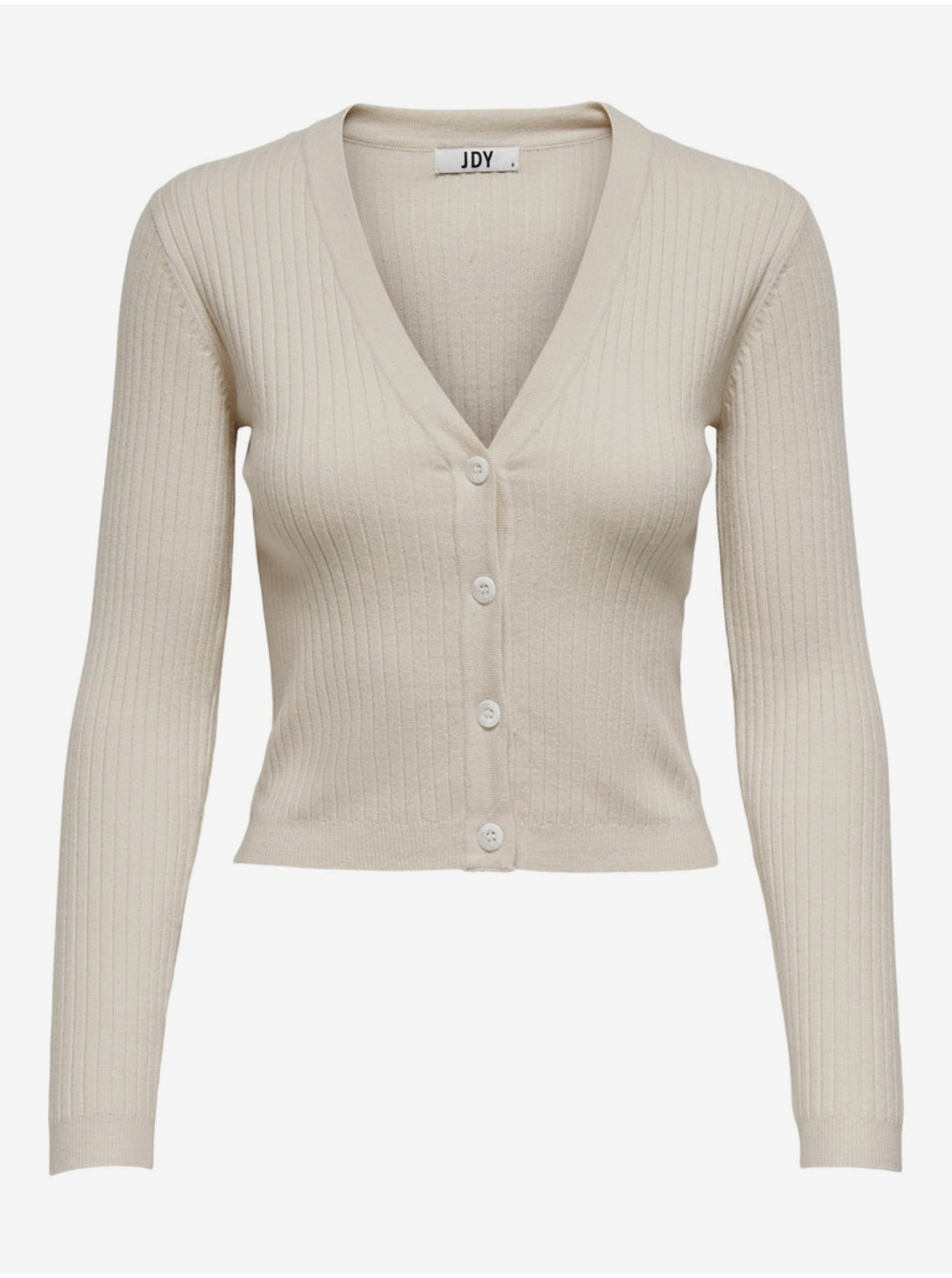 Beige Ribbed Cardigan JDY Aggie - Ladies