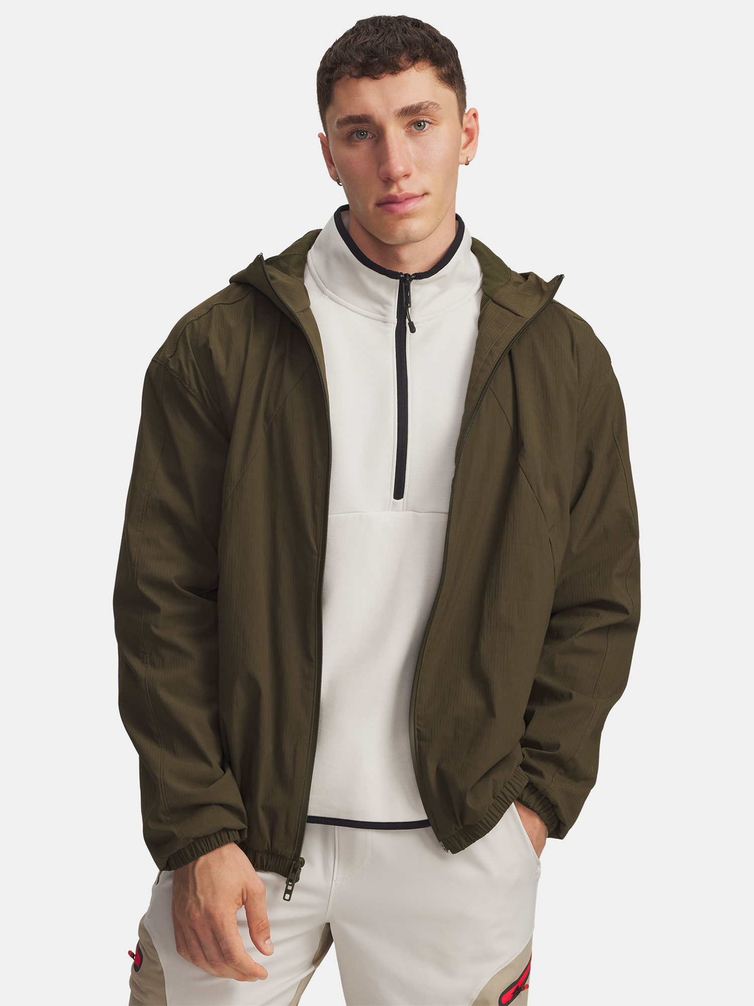 Mens Under Armour UA Unstoppable Txt Woven Jacket Jkt-GRN - Mens