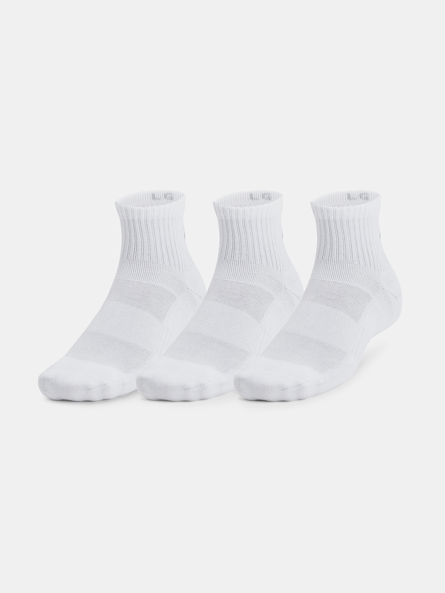 Unisex socks Under Armour Unisex UA TC 3pk Qtr-WHT - unisex