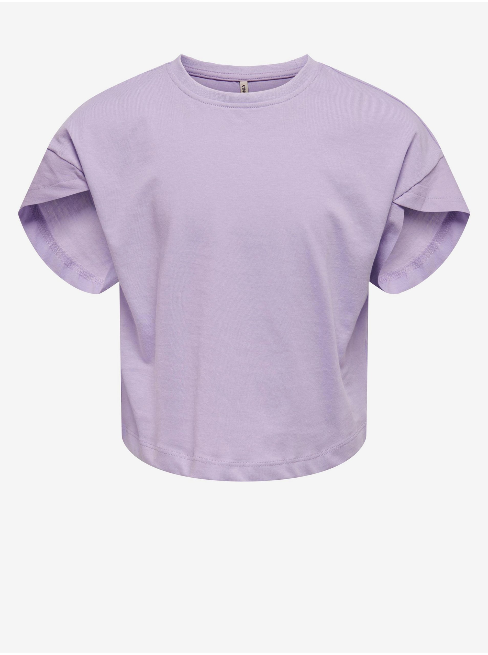 Levně Světle fialové holčičí basic tričko ONLY Essa - Holky