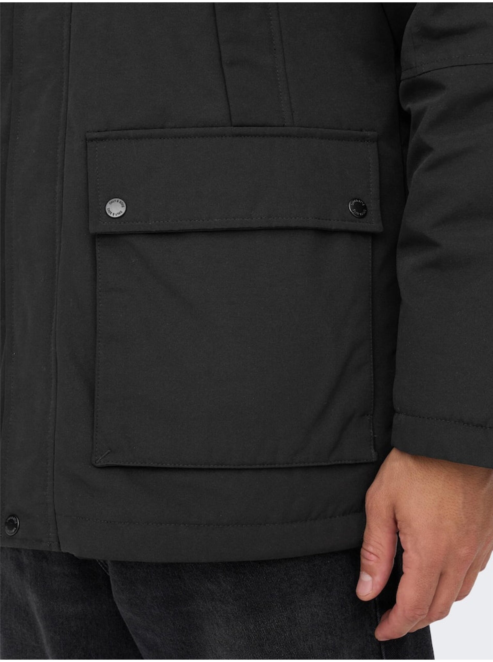 Jachete de iarna pentru barbati ONLY &amp; SONS - negru