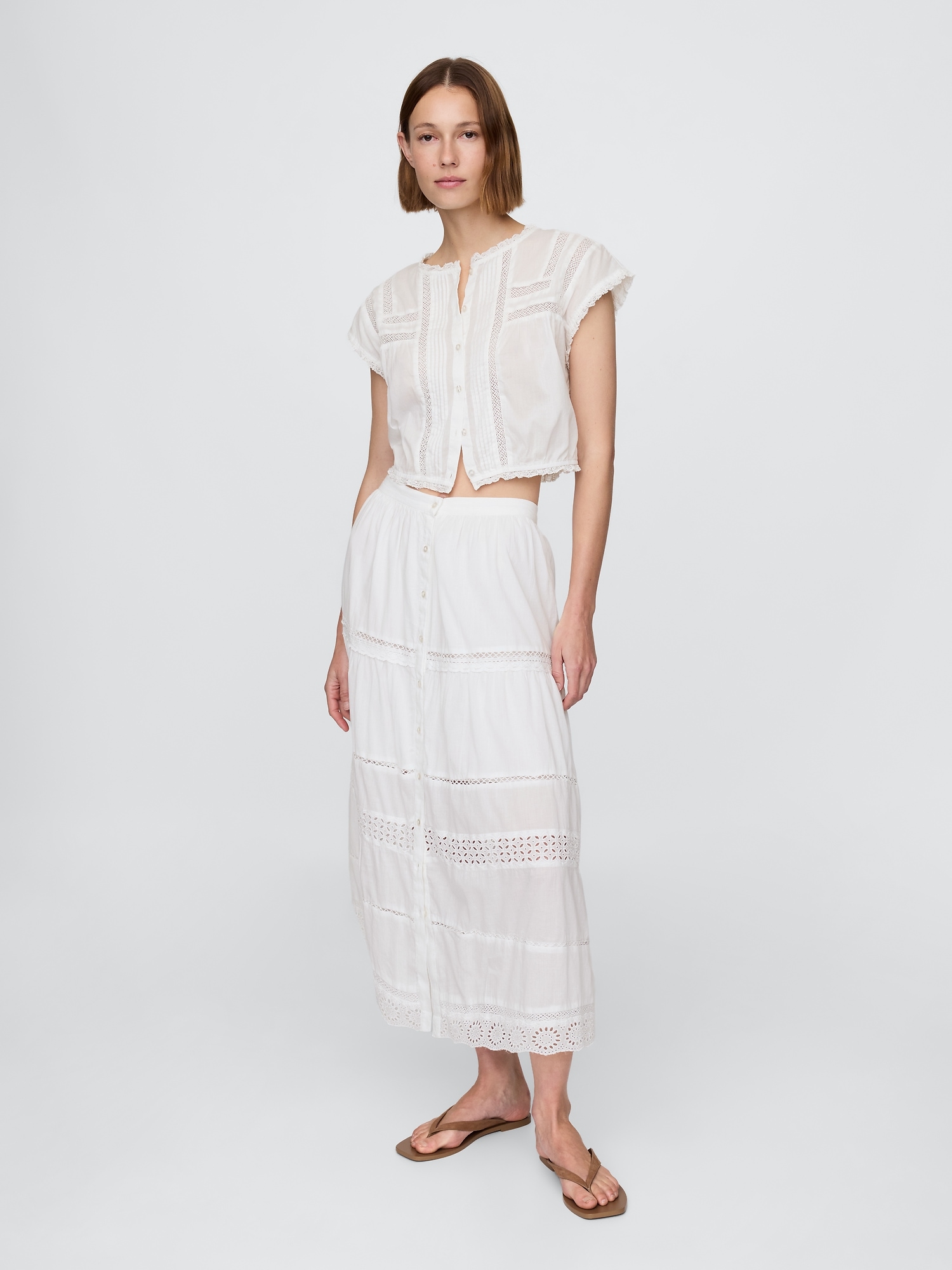GAP Maxi skirt with lace - Womens
