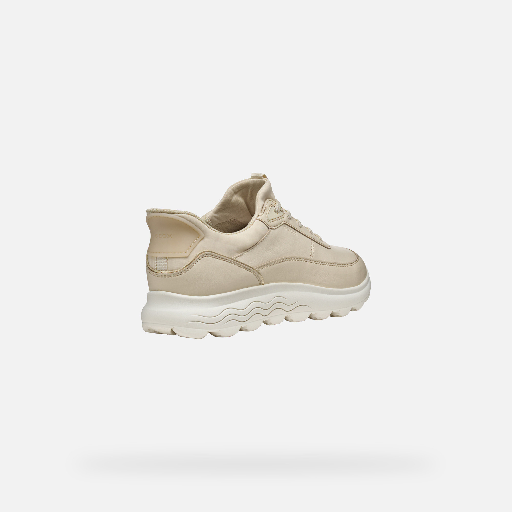 Cream women's sneakers Geox Spherica Plus - Women's