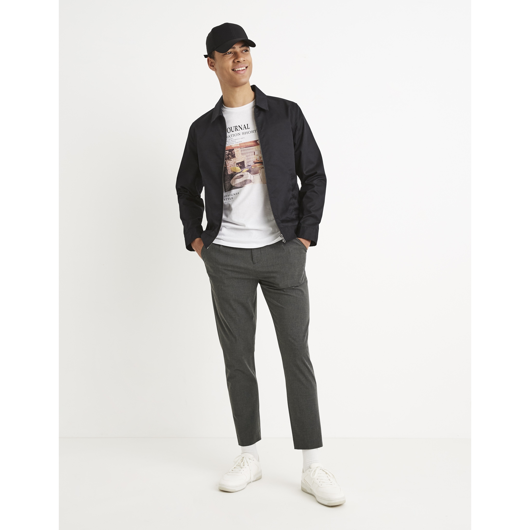 Pantaloni casual pentru barbati Celio - gri
