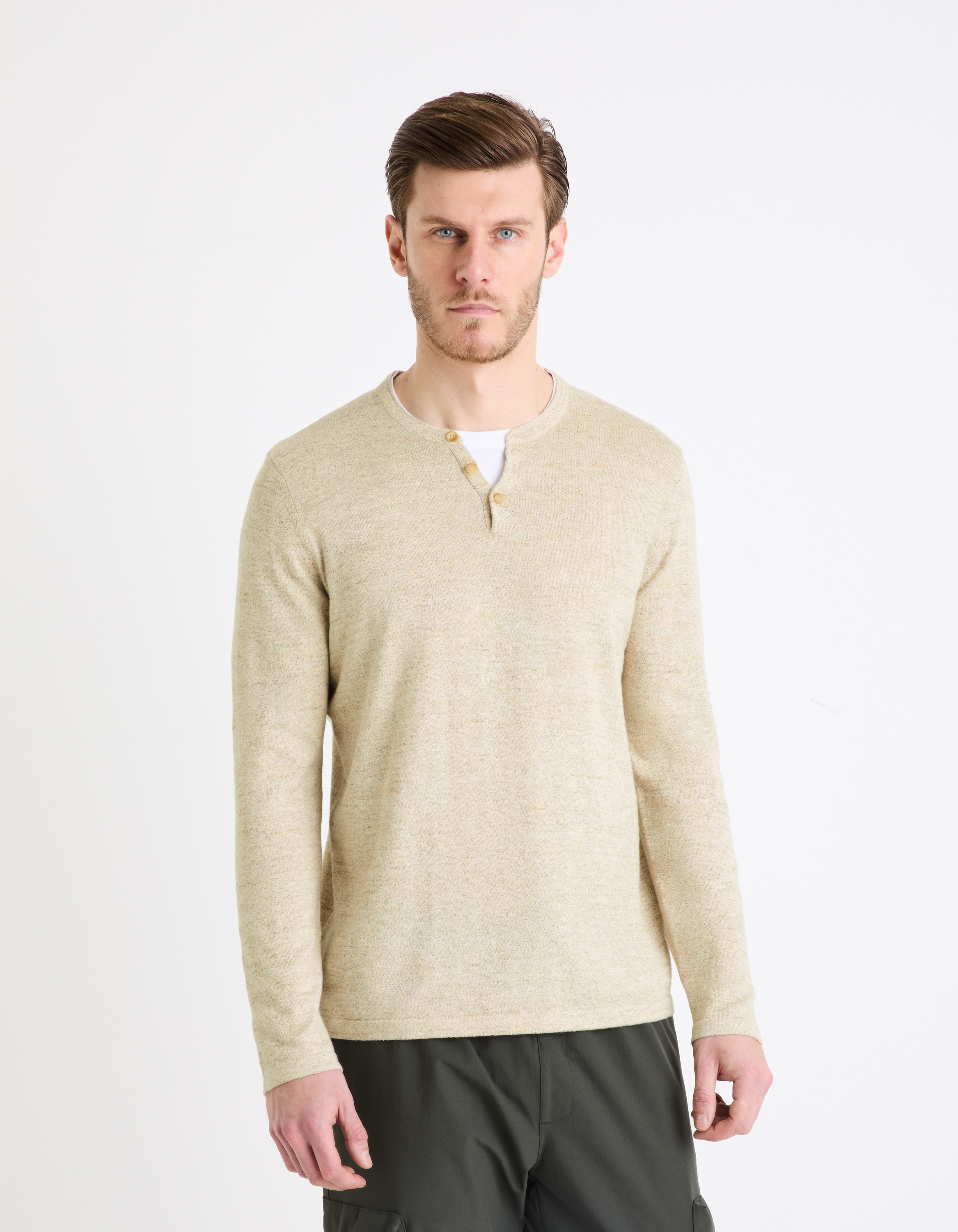 Celio Henley Gelano Sweater - Mens