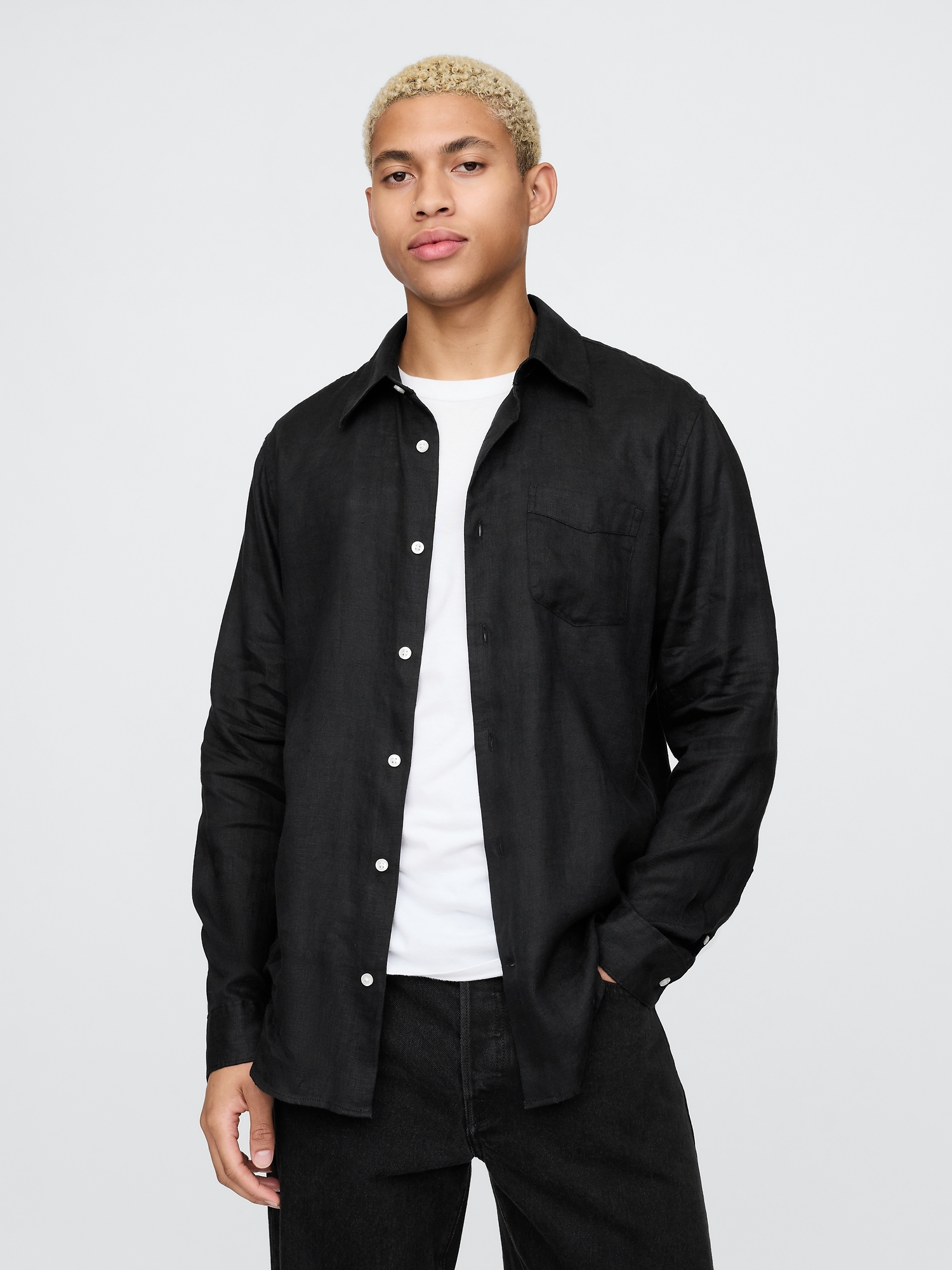 GAP Linen Shirt Classic Shirt - Men&#039;s