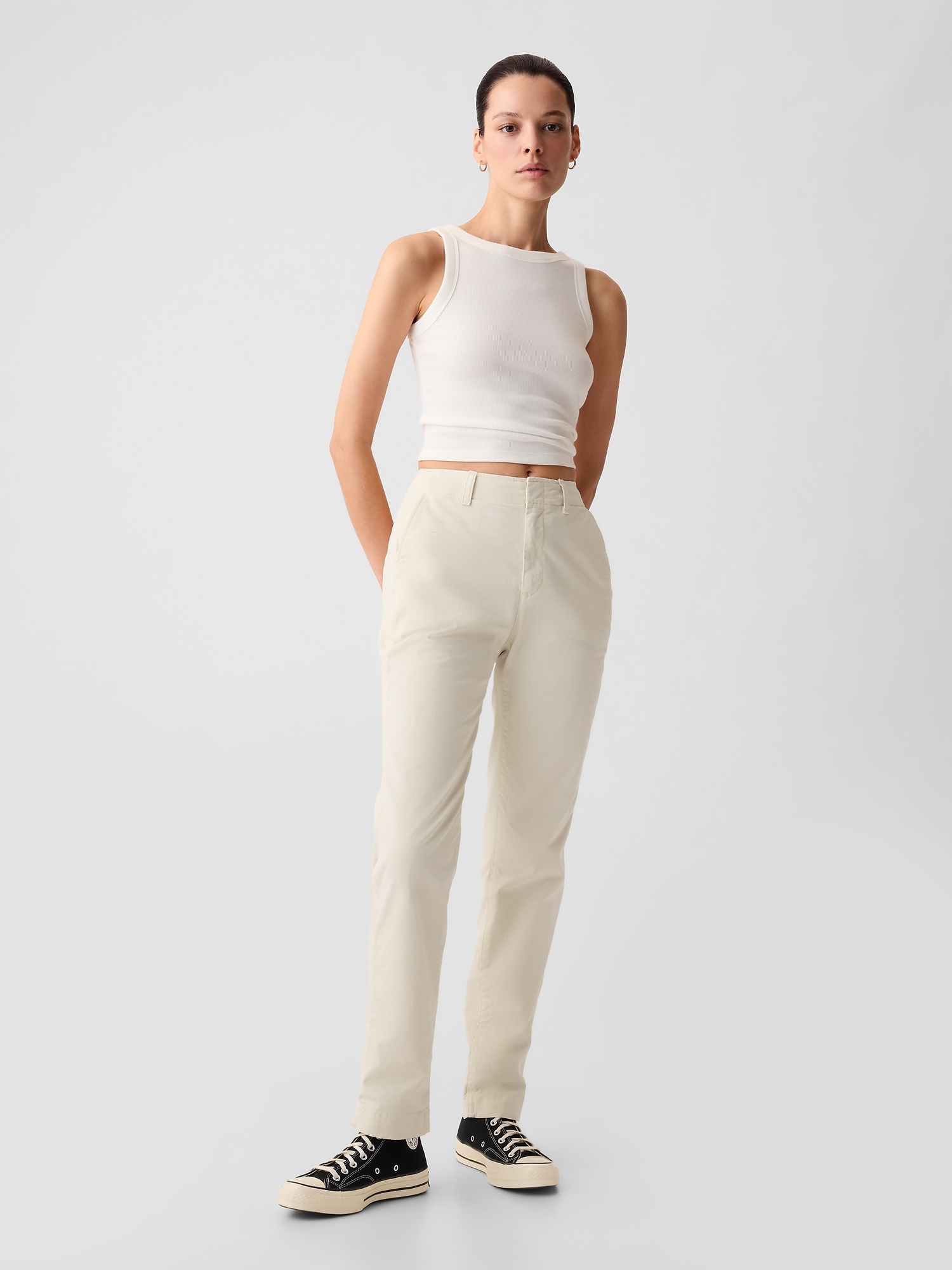 Pantaloni chino pentru femei GAP - bej