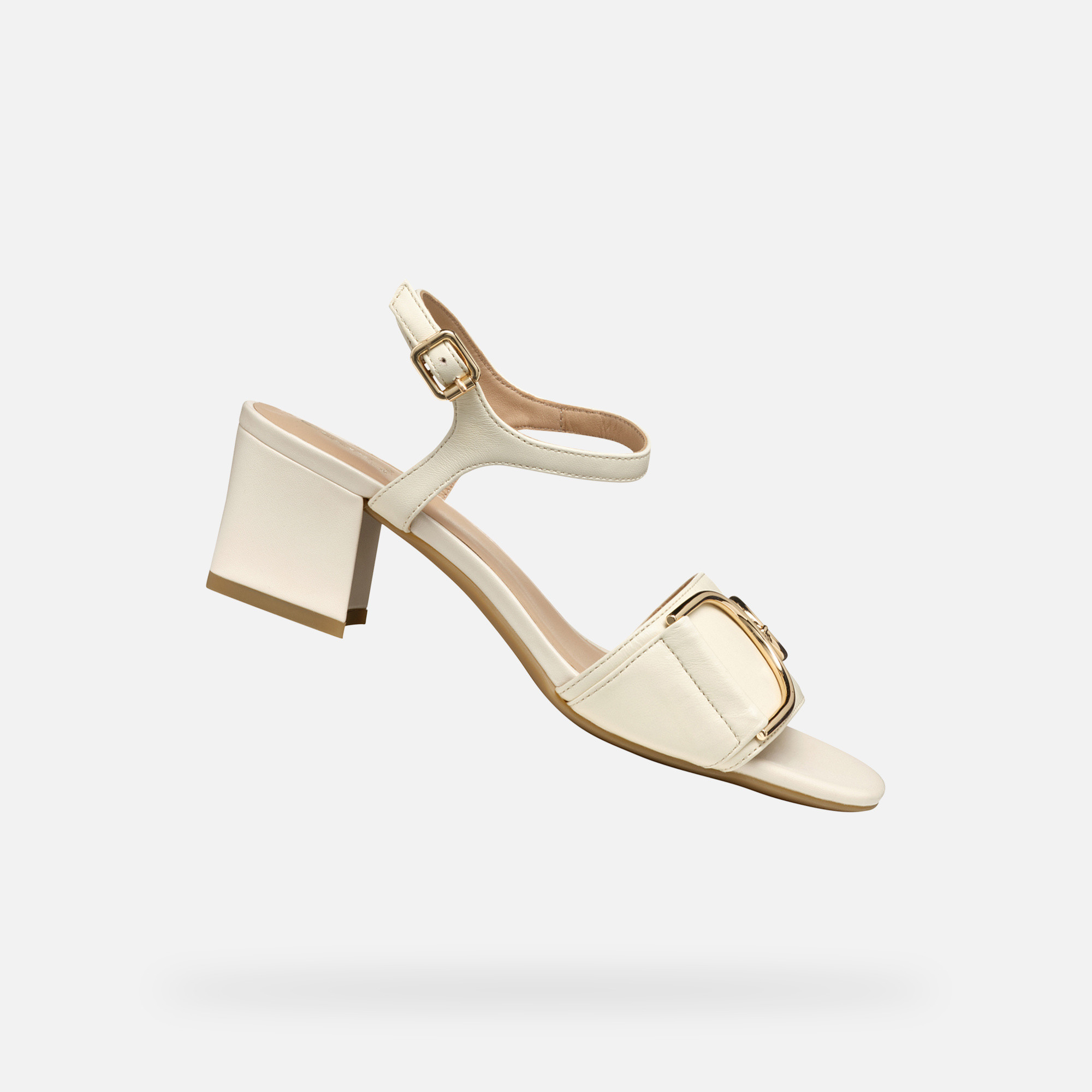 Cream womens sandals Geox Neeraklia 50 - Womens