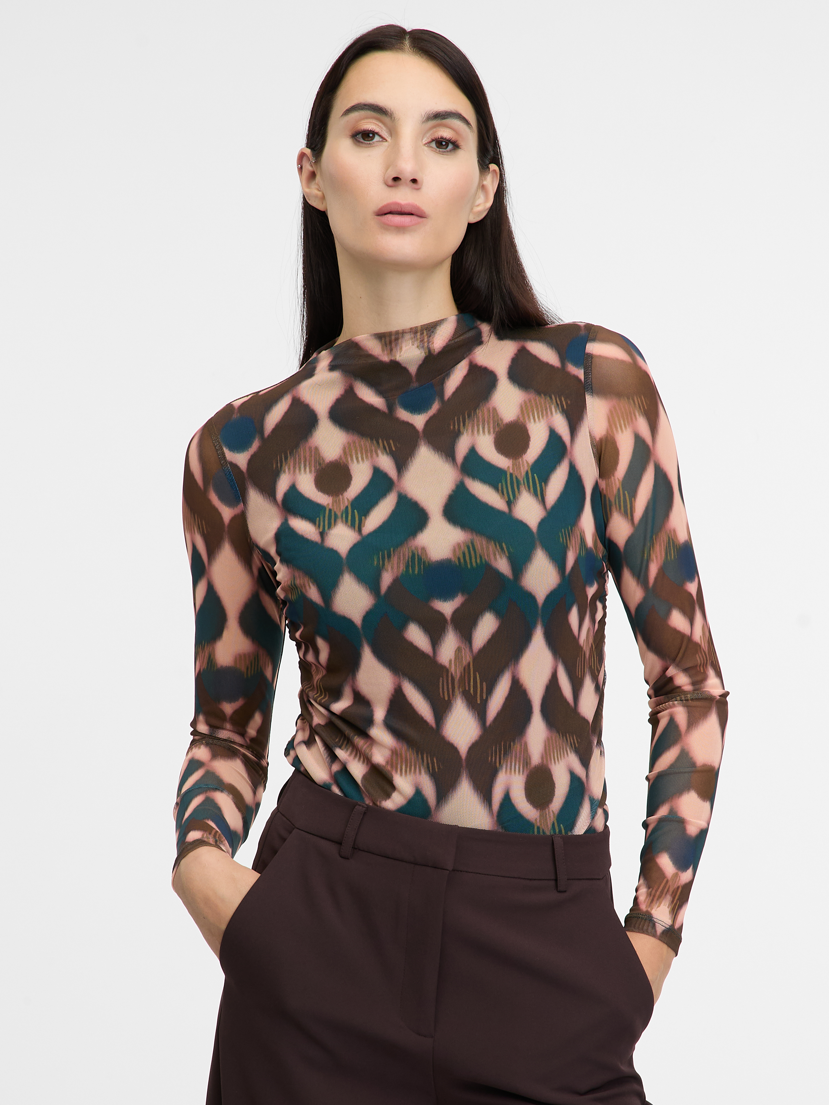 Brown women's long-sleeved T-shirt ORSAY - Women's