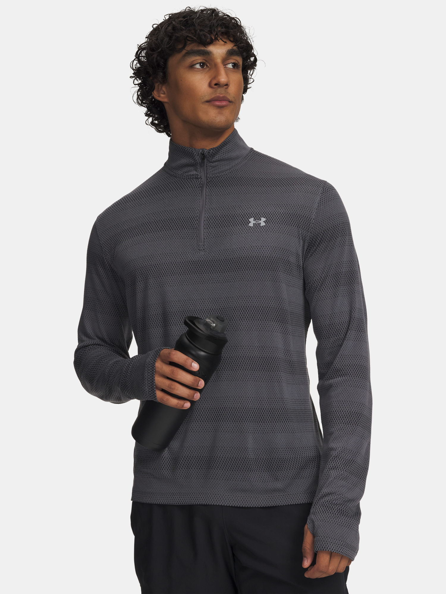 Men's Under Armour UA Velociti 1/4 Zip-GRY T-Shirt - Men's