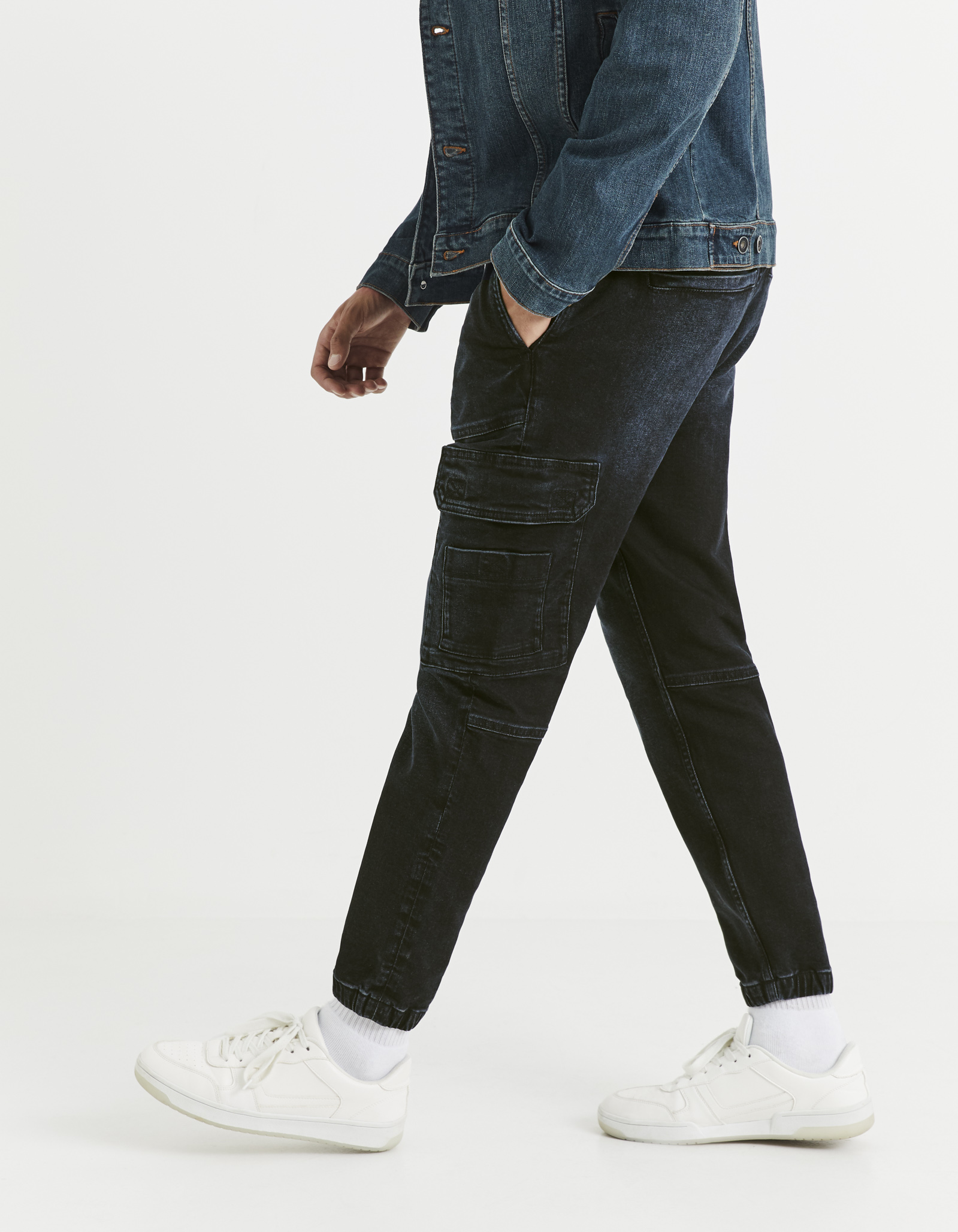 Slim fit pentru barbati Celio - albastru inchis